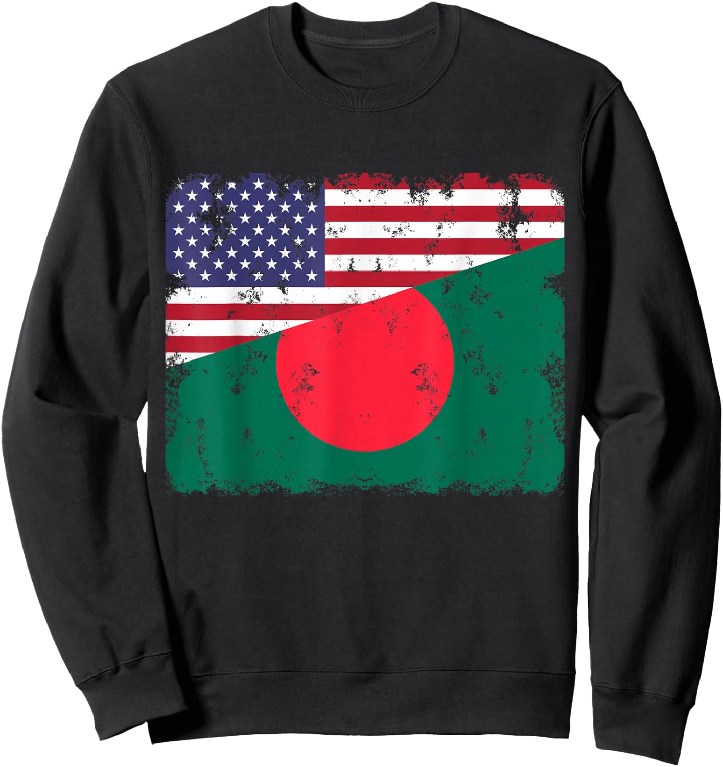 Bangladesh Pride Bangladeshi American Flag Roots Heritage Sweatshirt - Sweatshirt | Black