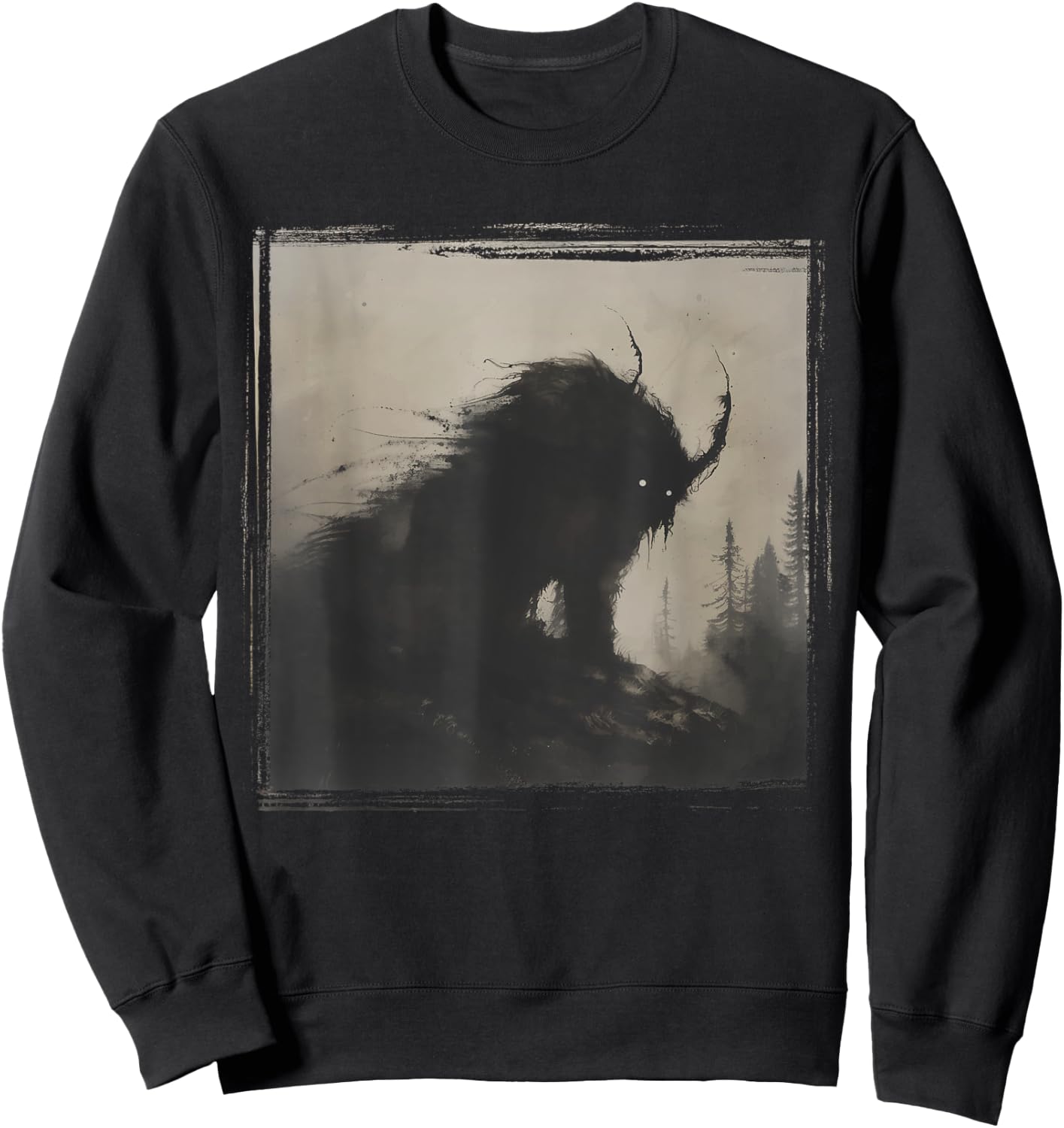 Dark Horror Nightmare Demonic Monster Gothic Alt Scary Art Sweatshirt - Sweatshirt | Black