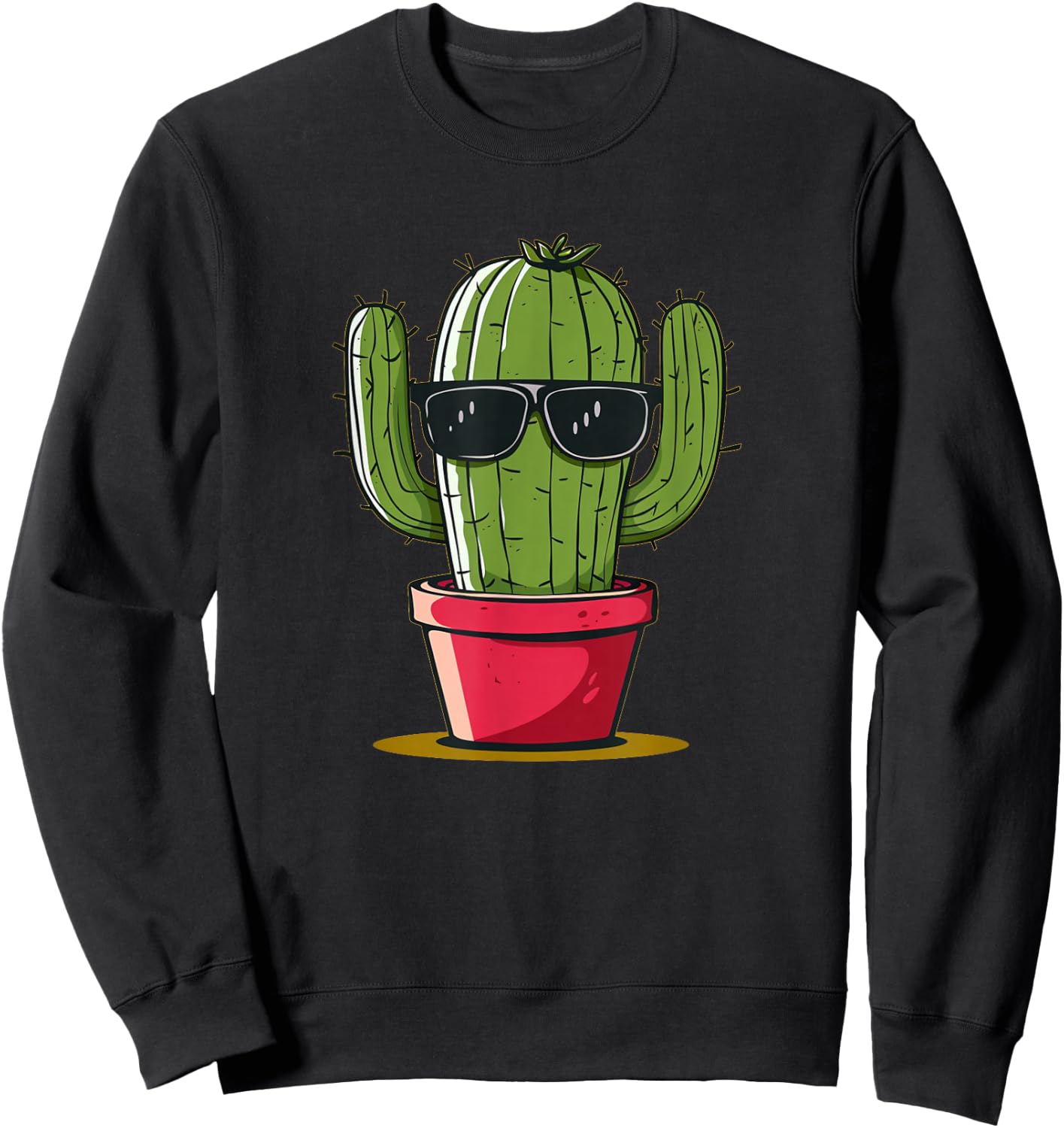 Awesome Sunglasses Cactus for Man and Woman Sweatshirt - Sweatshirt | Black