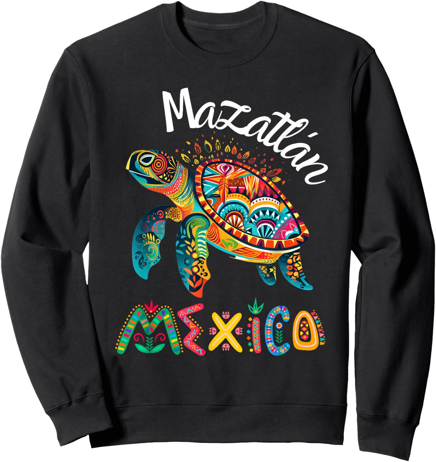 Turtle Mexico Mazatlán Sweatshirt - Sweatshirt | Black