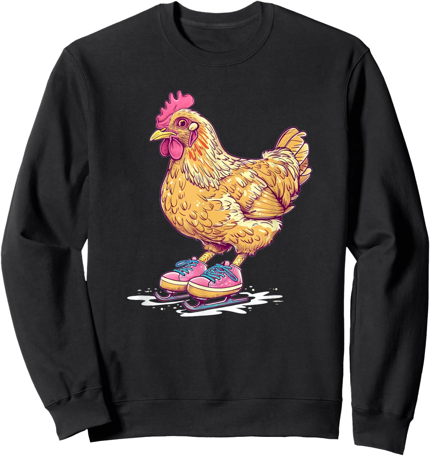Fun Ice skating Shoes Animal Outfit Sweatshirt - Sweatshirt | Black