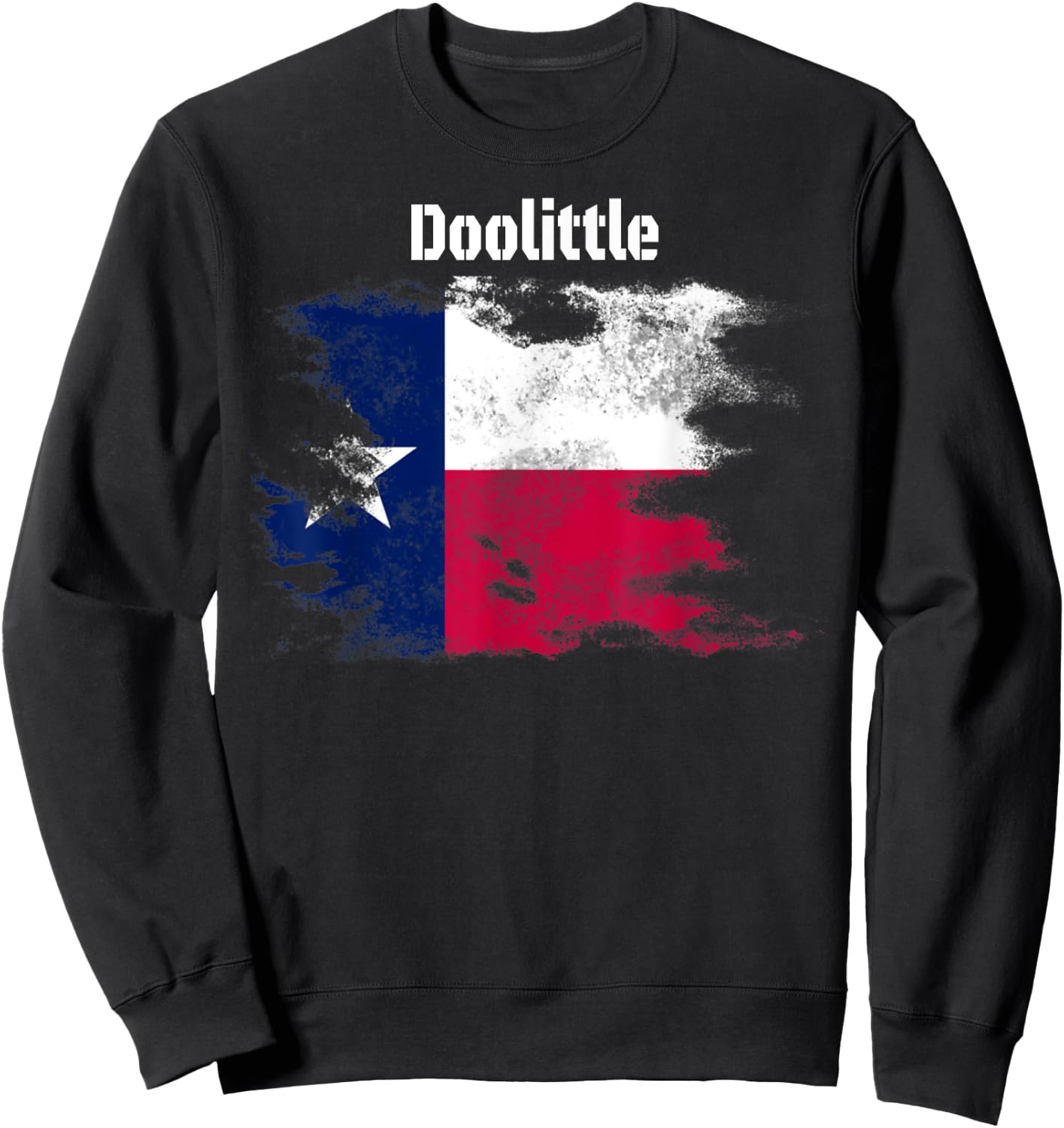 Doolittle Texas Classic Design Graphic Novelty Sweatshirt - Sweatshirt | Black