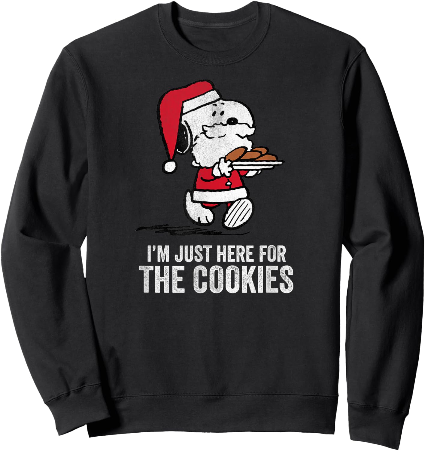 Peanuts Snoopy More Christmas Cookies Sweatshirt - Sweatshirt | Black