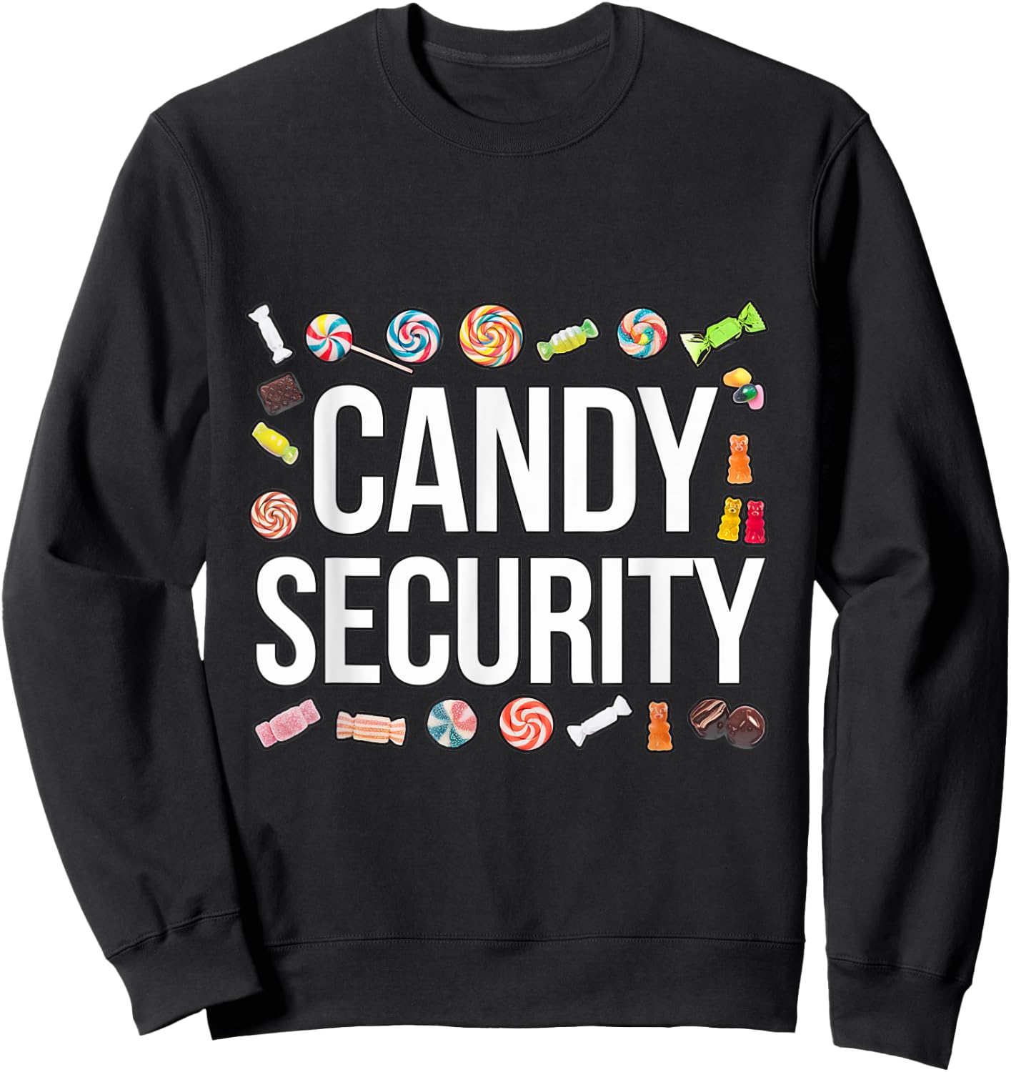 Candy security Party Halloween Trick Or Treat Sweatshirt - Sweatshirt | Black