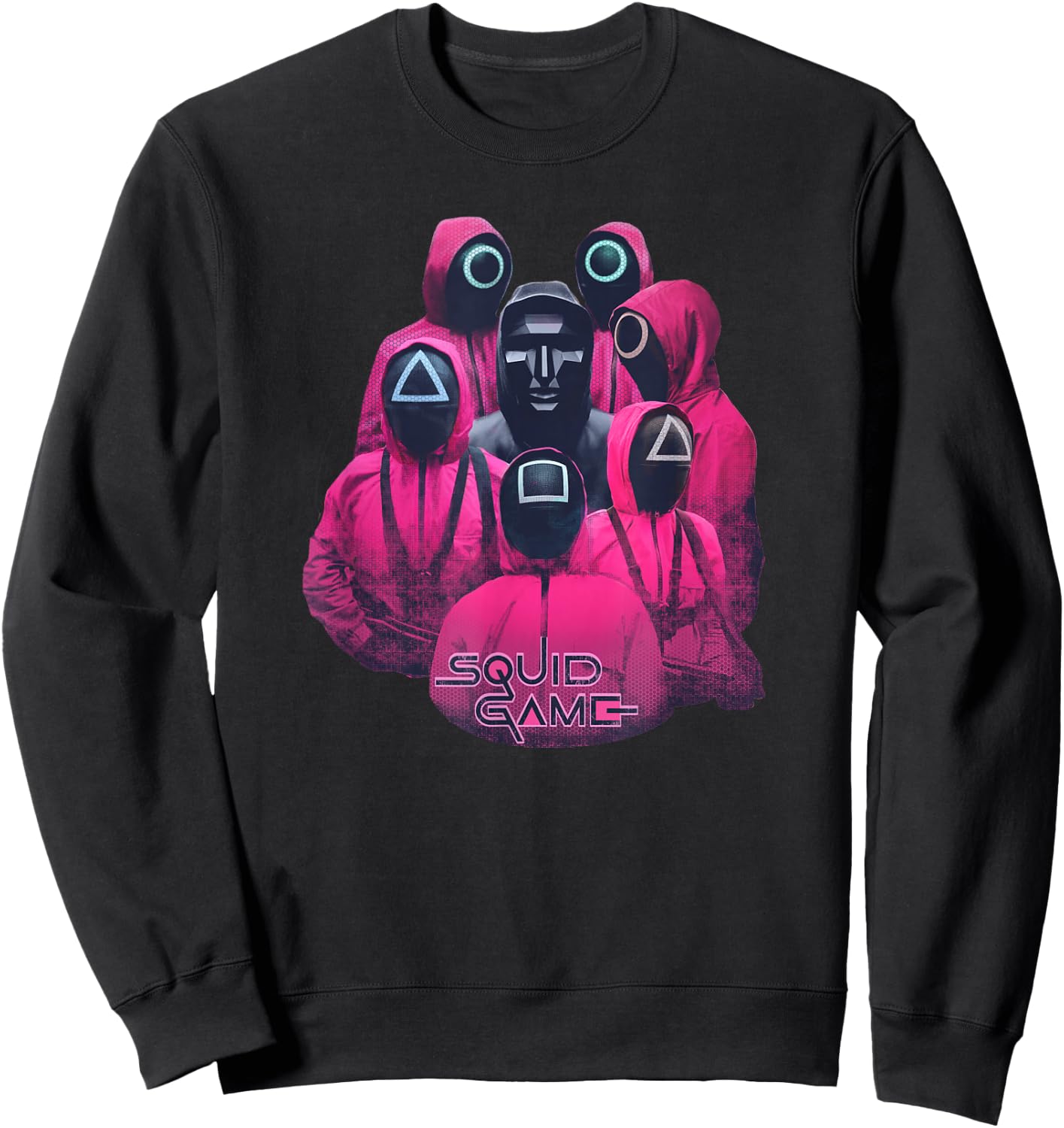 Squid Game Front Man And Guards Ring Sweatshirt - Sweatshirt | Black