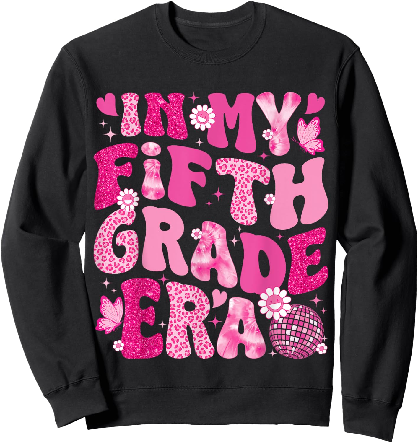 In My Fifth Grade Era Teachers Women Back To School Girls Sweatshirt - Sweatshirt | Black