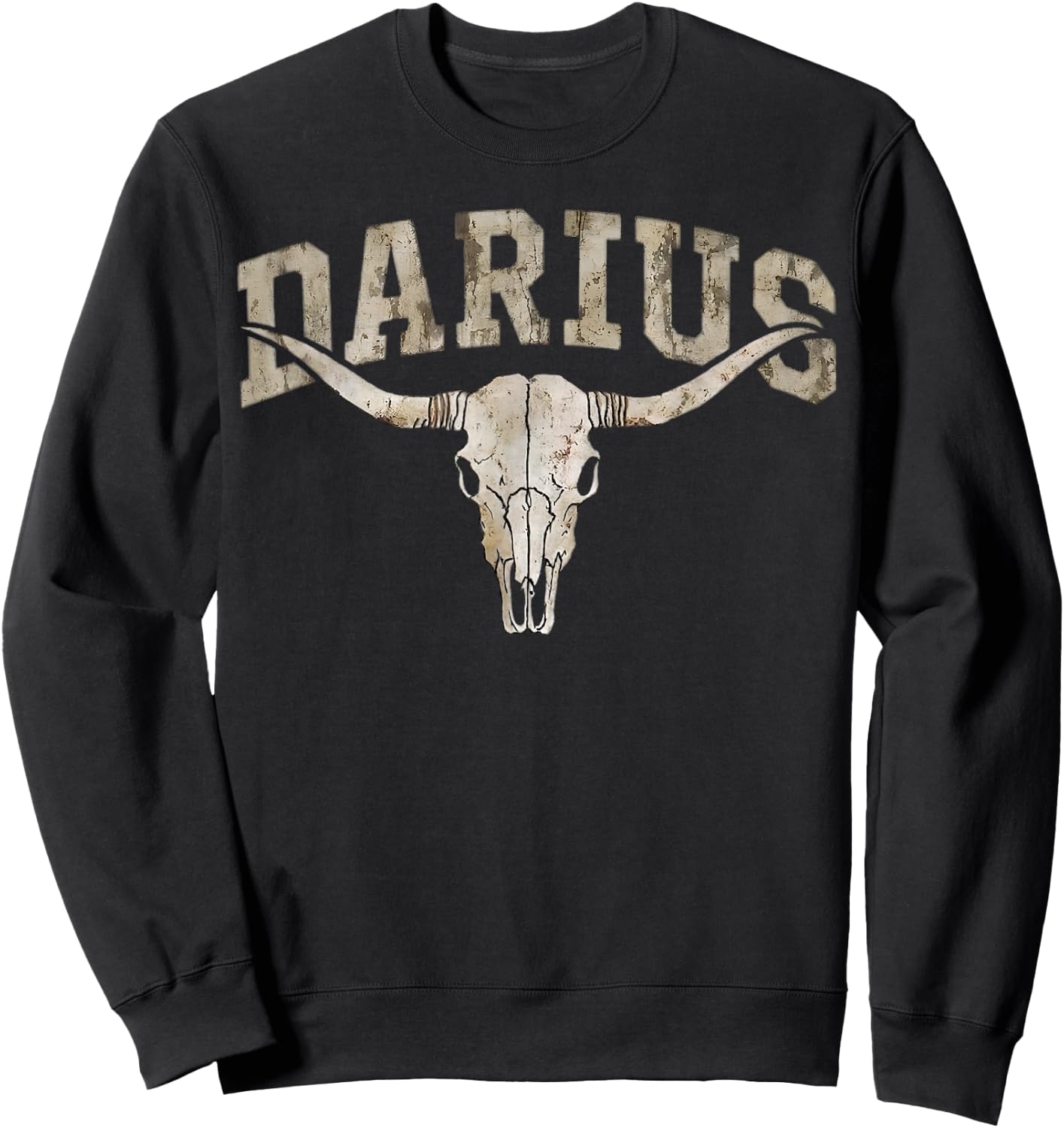 Vintage Darius Name Retro Gifts Women Kids Sweatshirt - Sweatshirt | Black