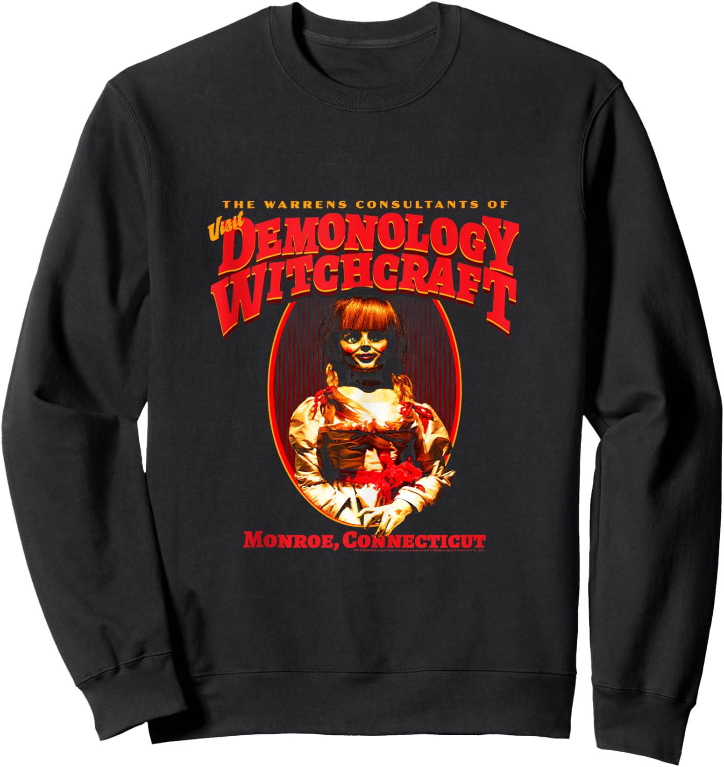 The Conjuring Demonology and Witchcraft Horror Movie Sweatshirt - Sweatshirt | Black