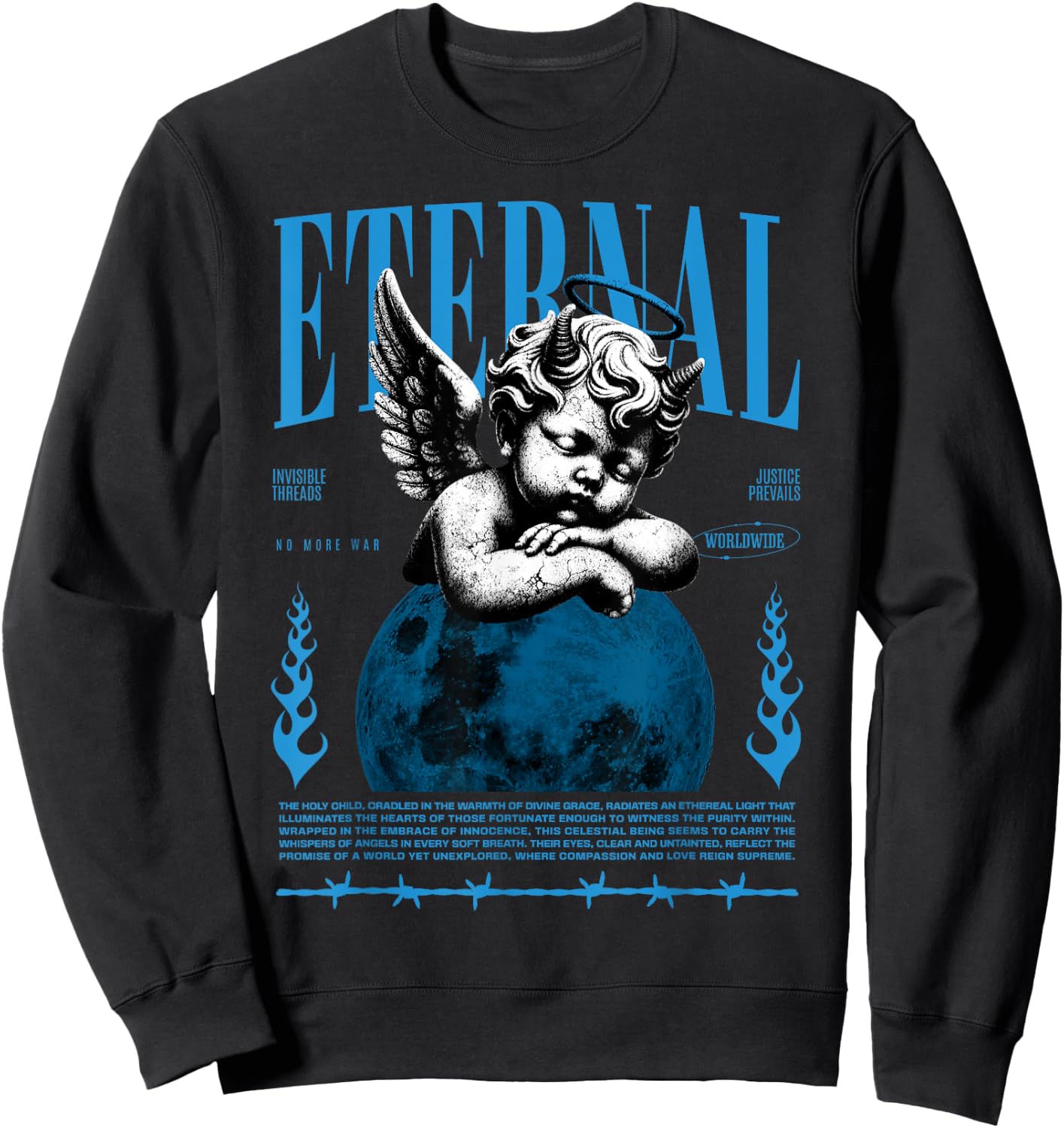 Eternal Powder Blue 9s Matching Women Sweatshirt - Sweatshirt | Black