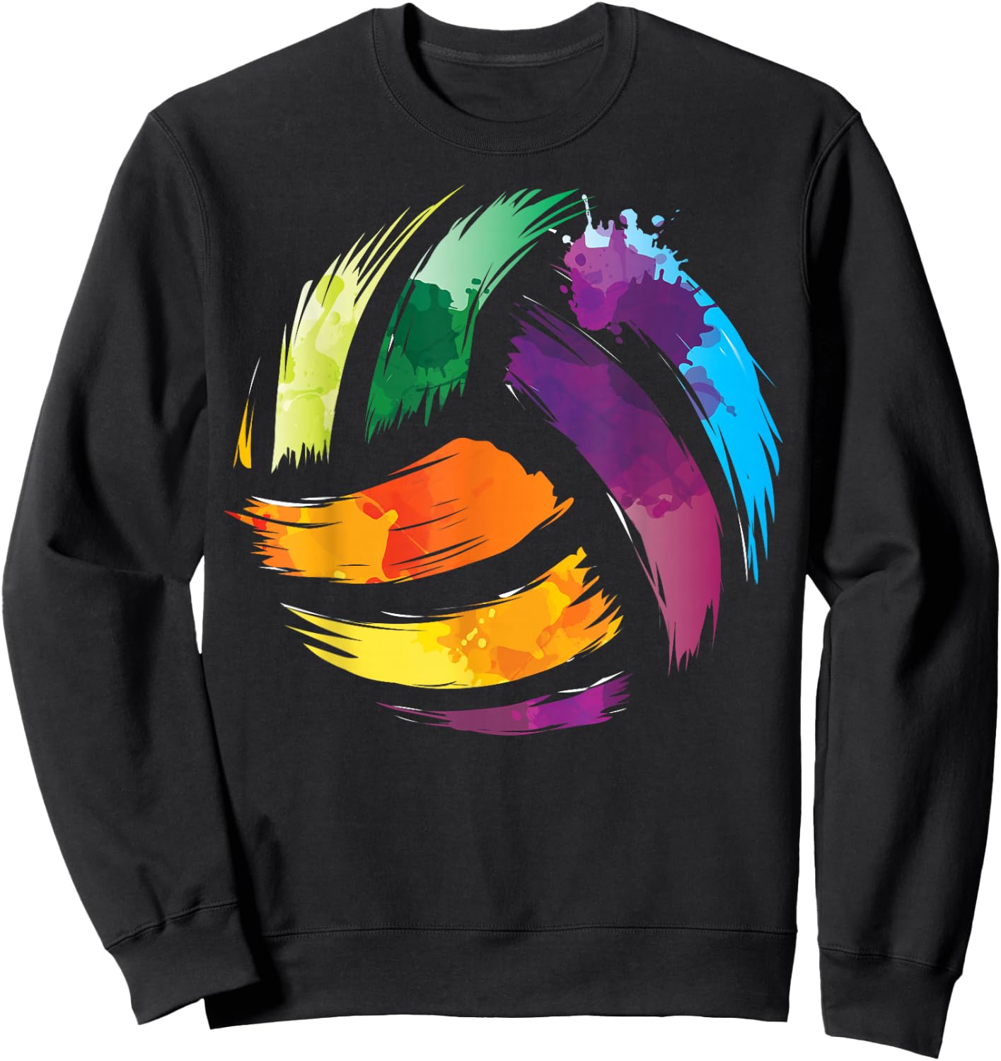 Colorful Volleyball | Cute Colorsplash Ball Gift Small Sweatshirt - Sweatshirt | Black