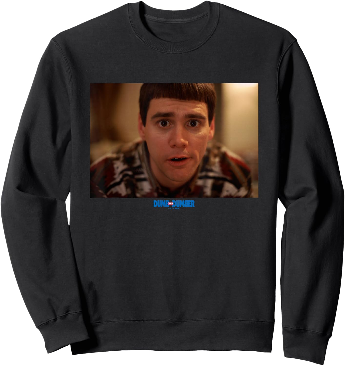 Dumb and Dumber Iconic Lloyd Christmas Big Chest Portrait Sweatshirt - Sweatshirt | Black