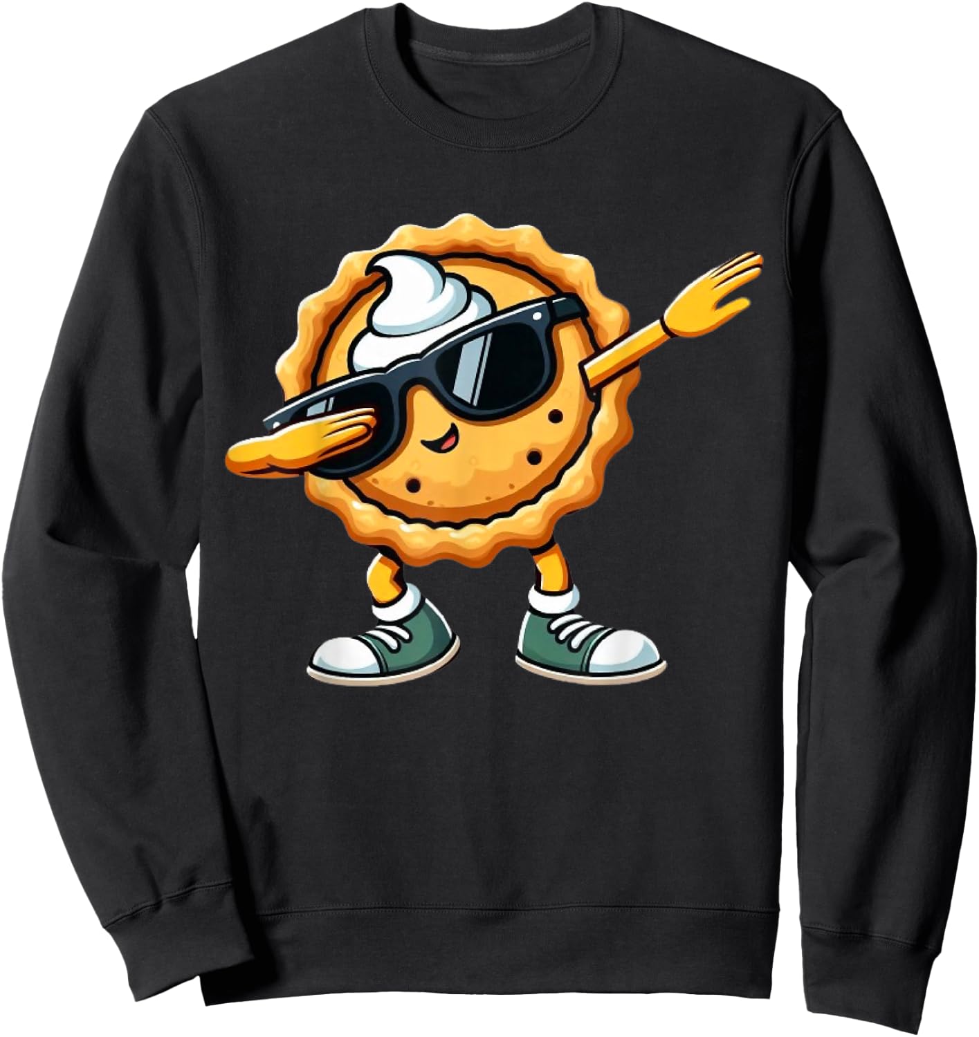 Dabbing Pumpkin Pie Thanksgiving Day Funny Boys Kids Dab Sweatshirt - Sweatshirt | Black