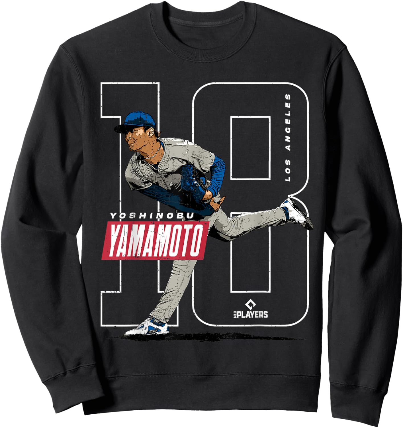 Yoshinobu Yamamoto | Baseball MLB Players | MLBYAM3005 Sweatshirt - Sweatshirt | Black