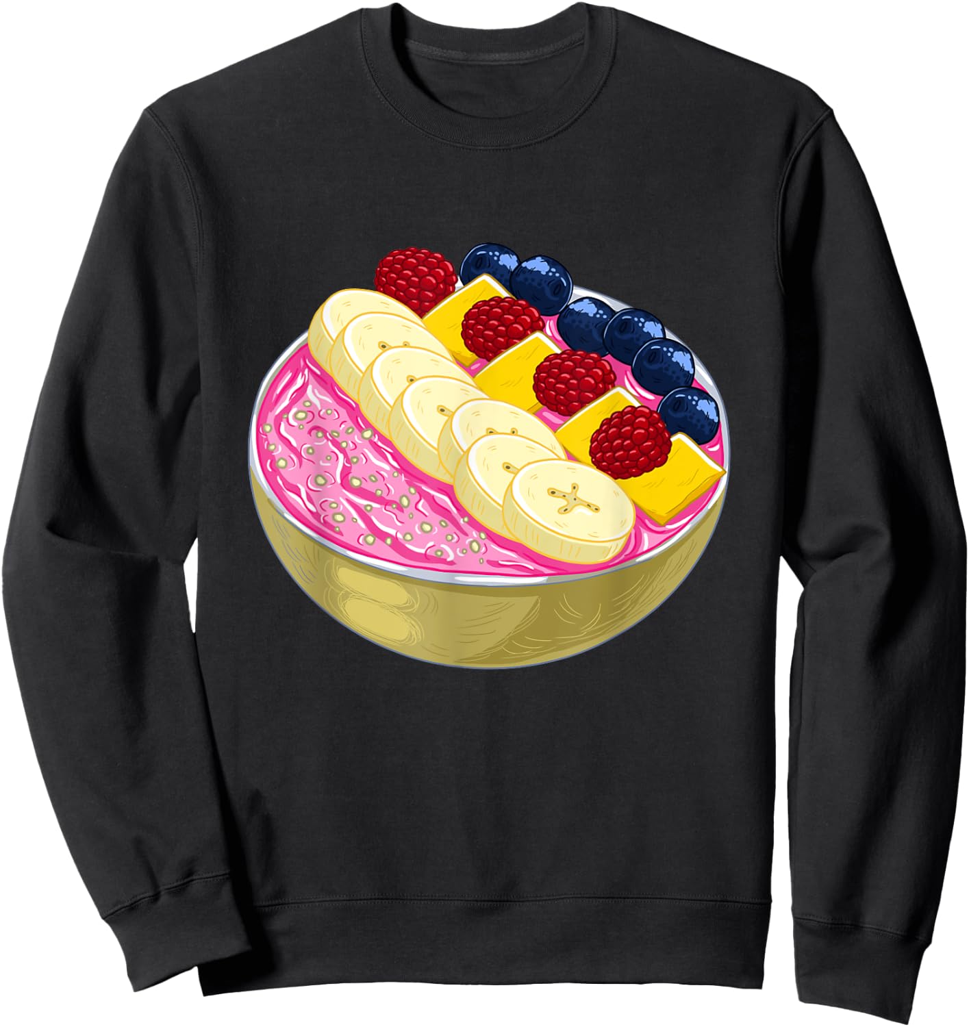 Smoothie Bowl Cute Healthy Vegan Meal Breakfast Snack Gift Sweatshirt - Sweatshirt | Black