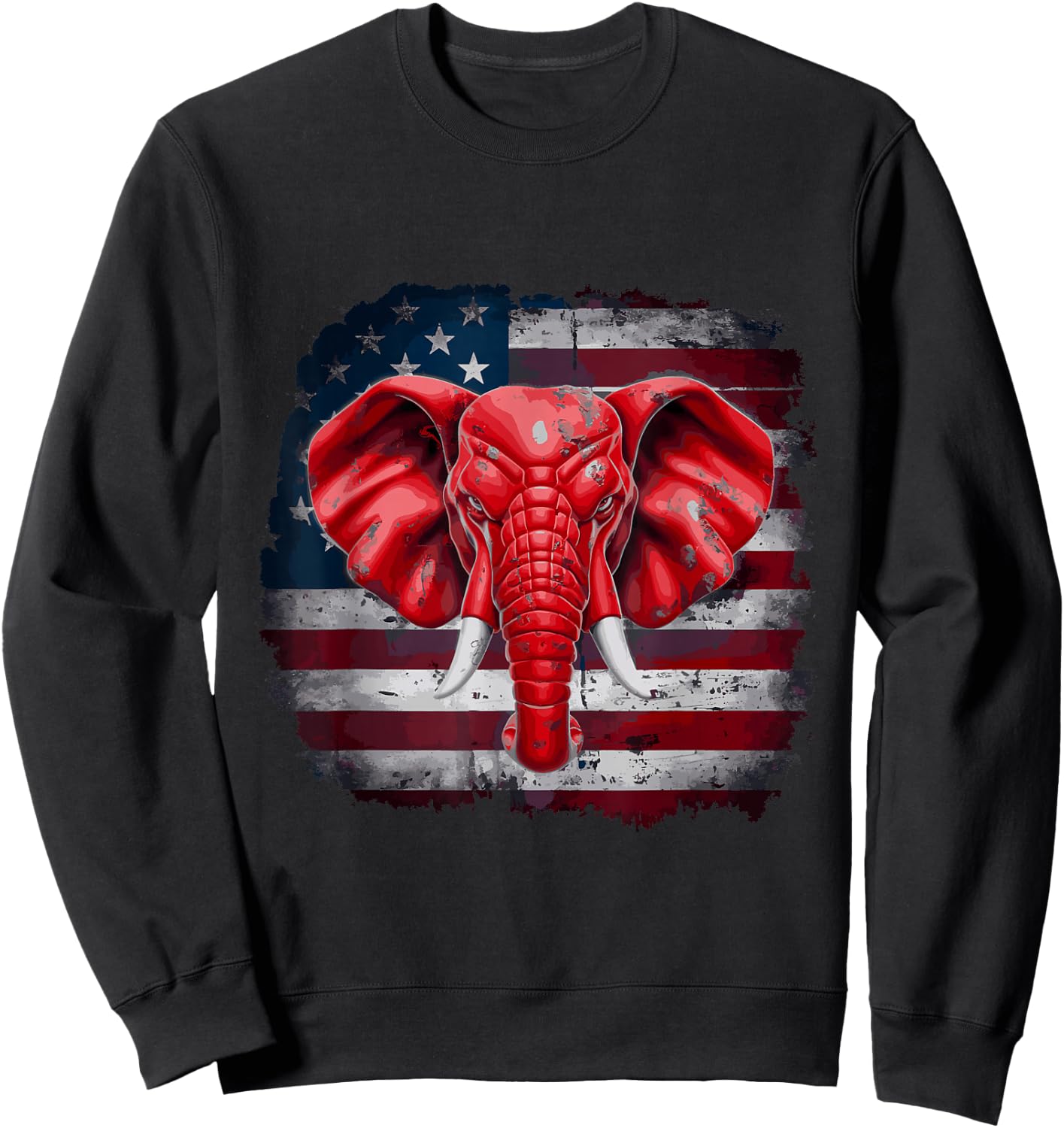 Trump Red Elephant Republican Patriotic Election GOP USA Sweatshirt - Sweatshirt | Black