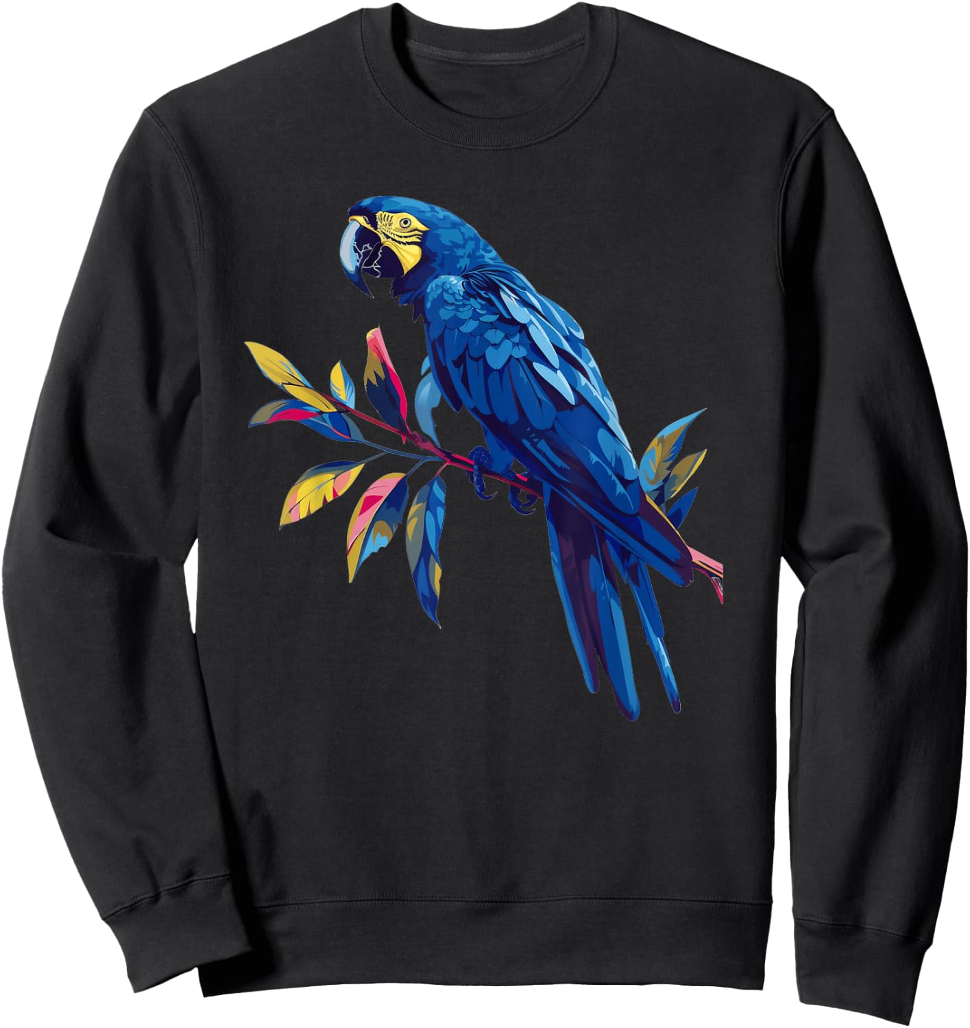 Hyacinth Macaw Retro Sweatshirt - Sweatshirt | Black