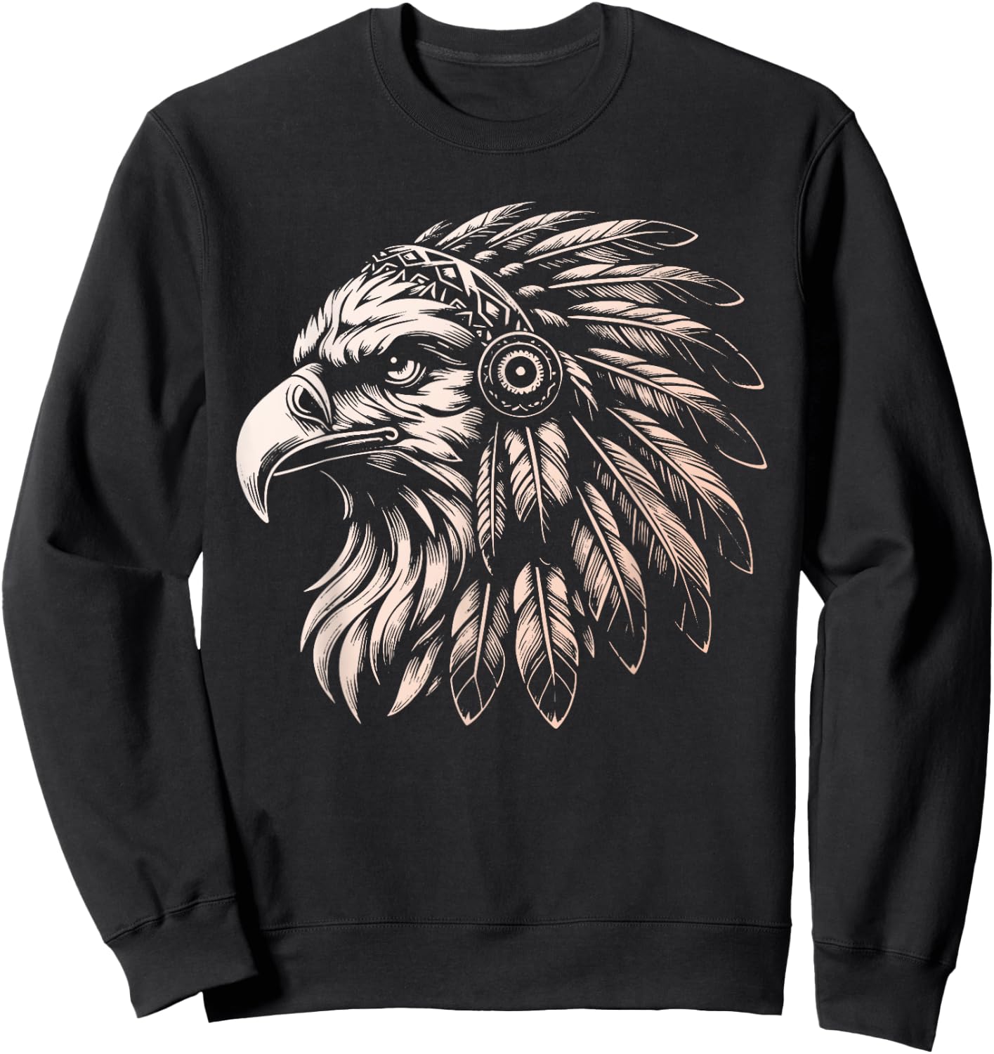 Native American Indian Day Pride Indigenous Cherokee Eagle Sweatshirt - Sweatshirt | Black
