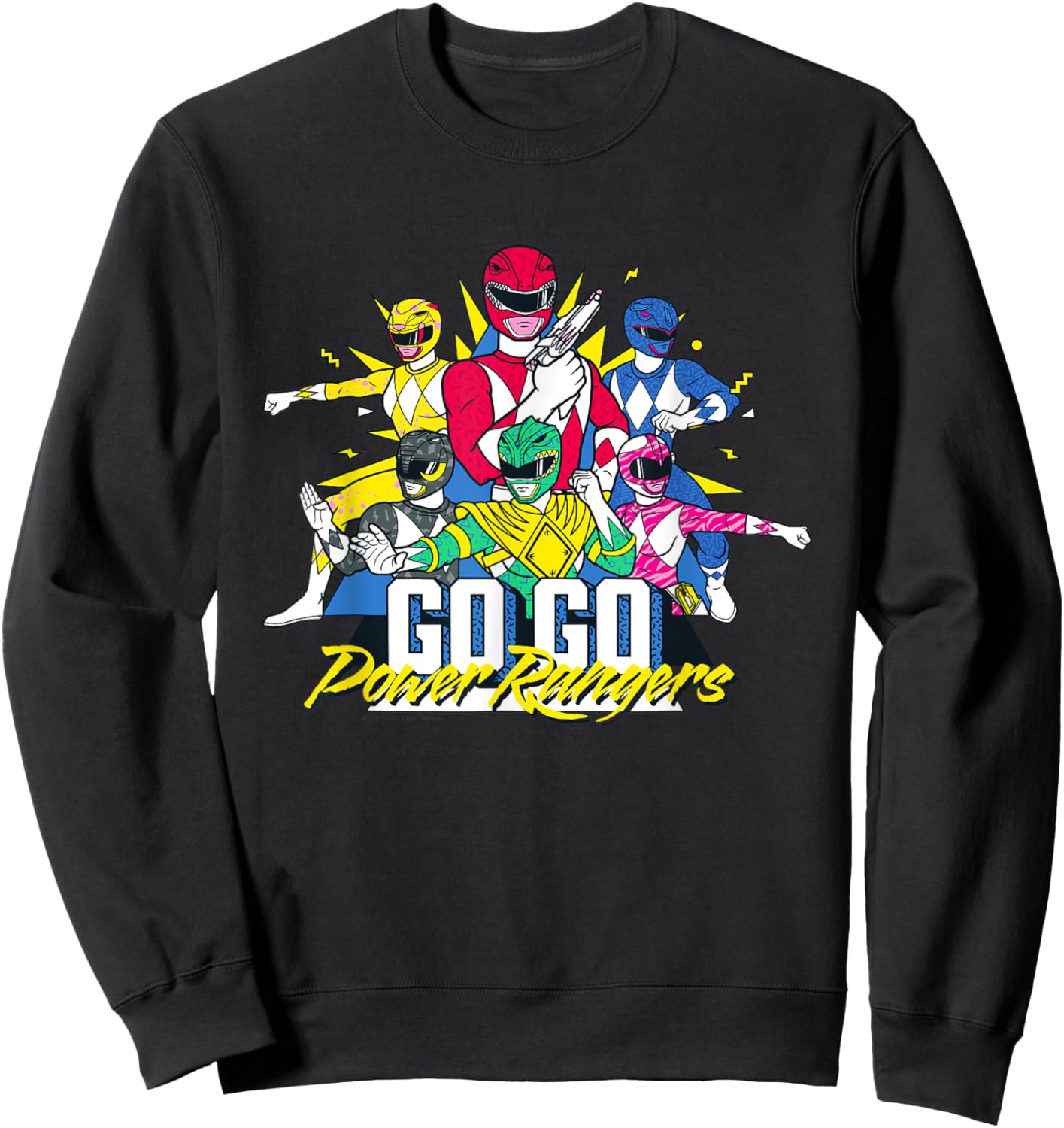 Power Rangers Go Go Retro 90s Sweatshirt - Sweatshirt | Black