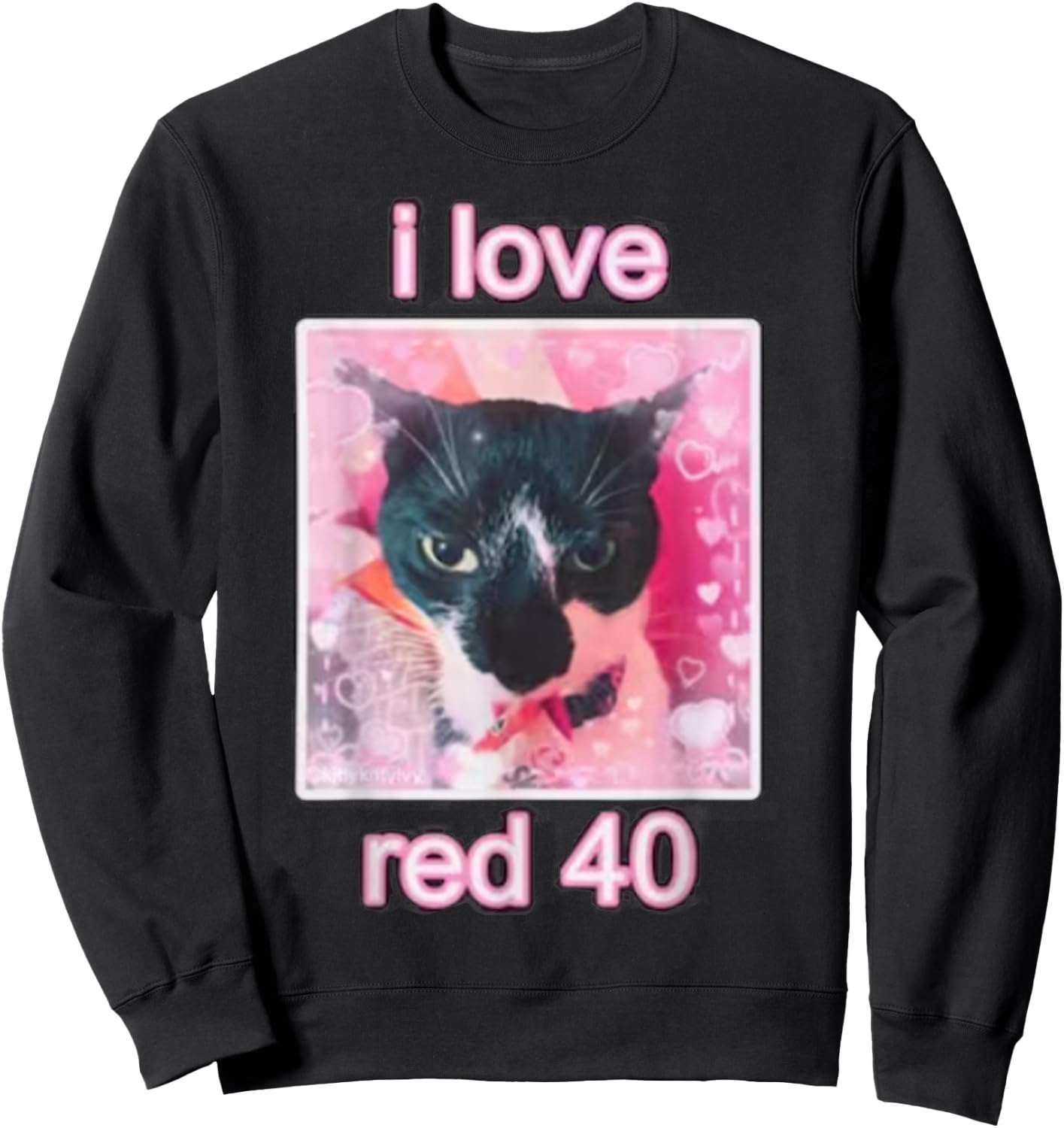 I Love Red 40 Cat Men Women Kids Sweatshirt - Sweatshirt | Black