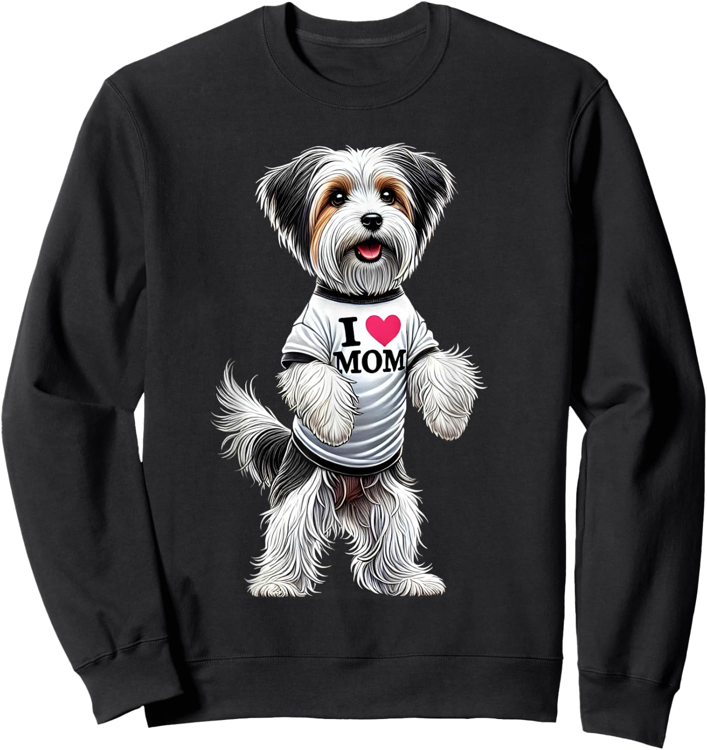 Biewer Terrier Mom I Love Mom Biewer Terrier Lover Sweatshirt - Sweatshirt | Black