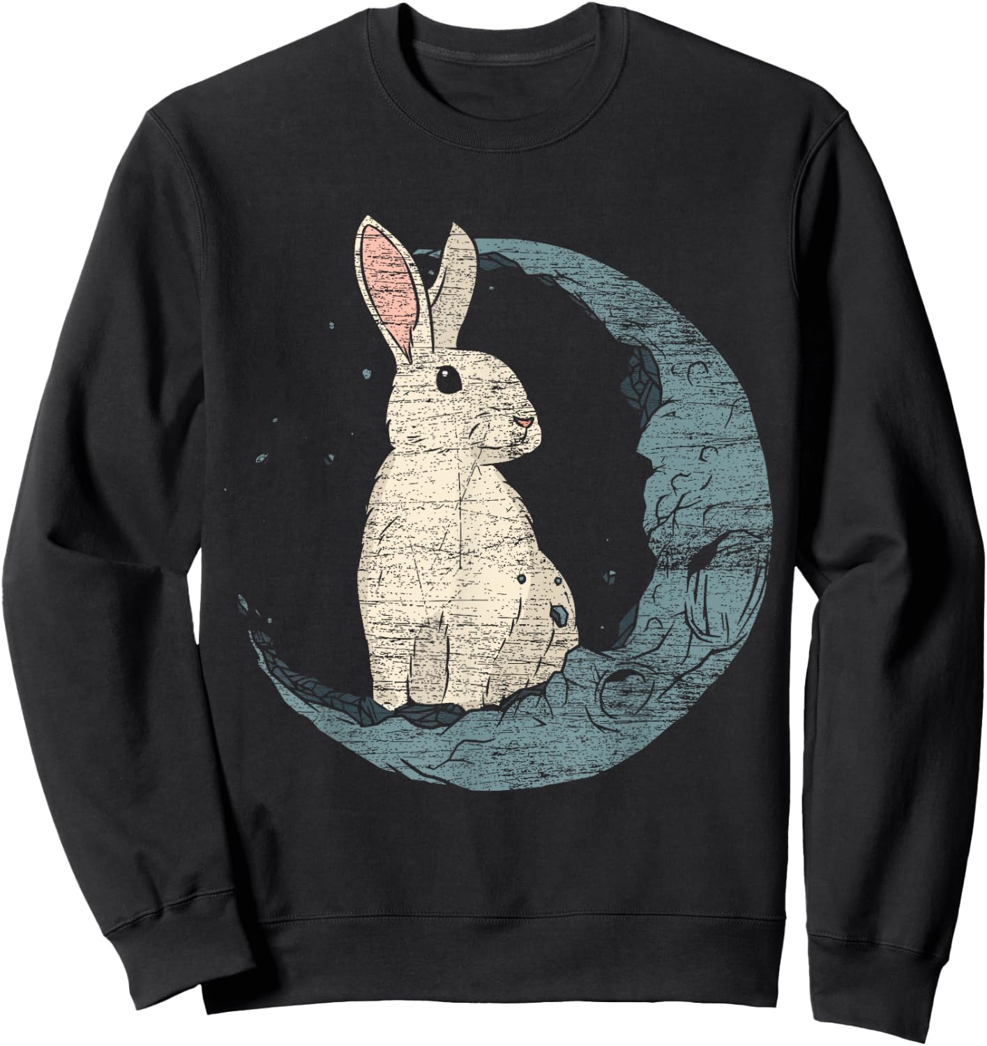 Moon Rabbit Sweatshirt - Sweatshirt | Black