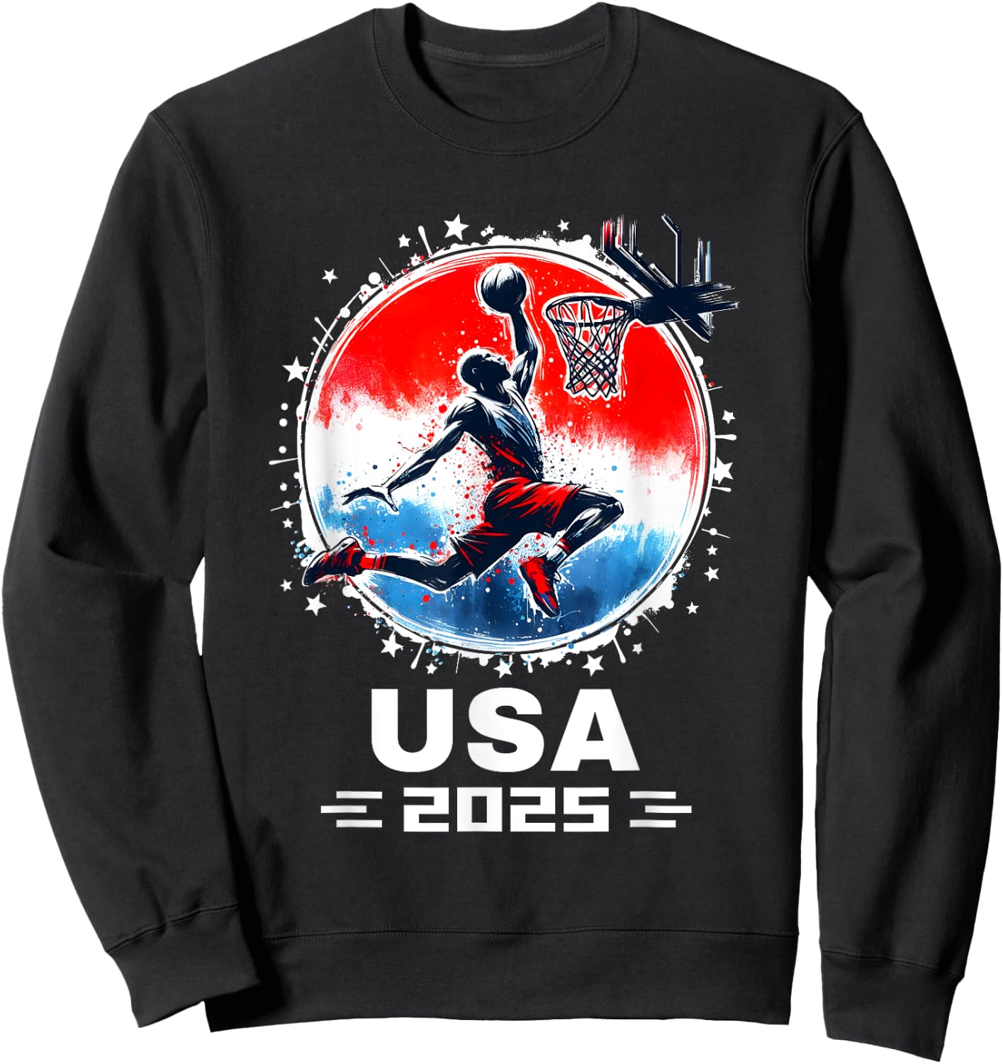 Basketball Team 2025 Basketball Apparel 2025 USA Team 2025 Sweatshirt - Sweatshirt | Black