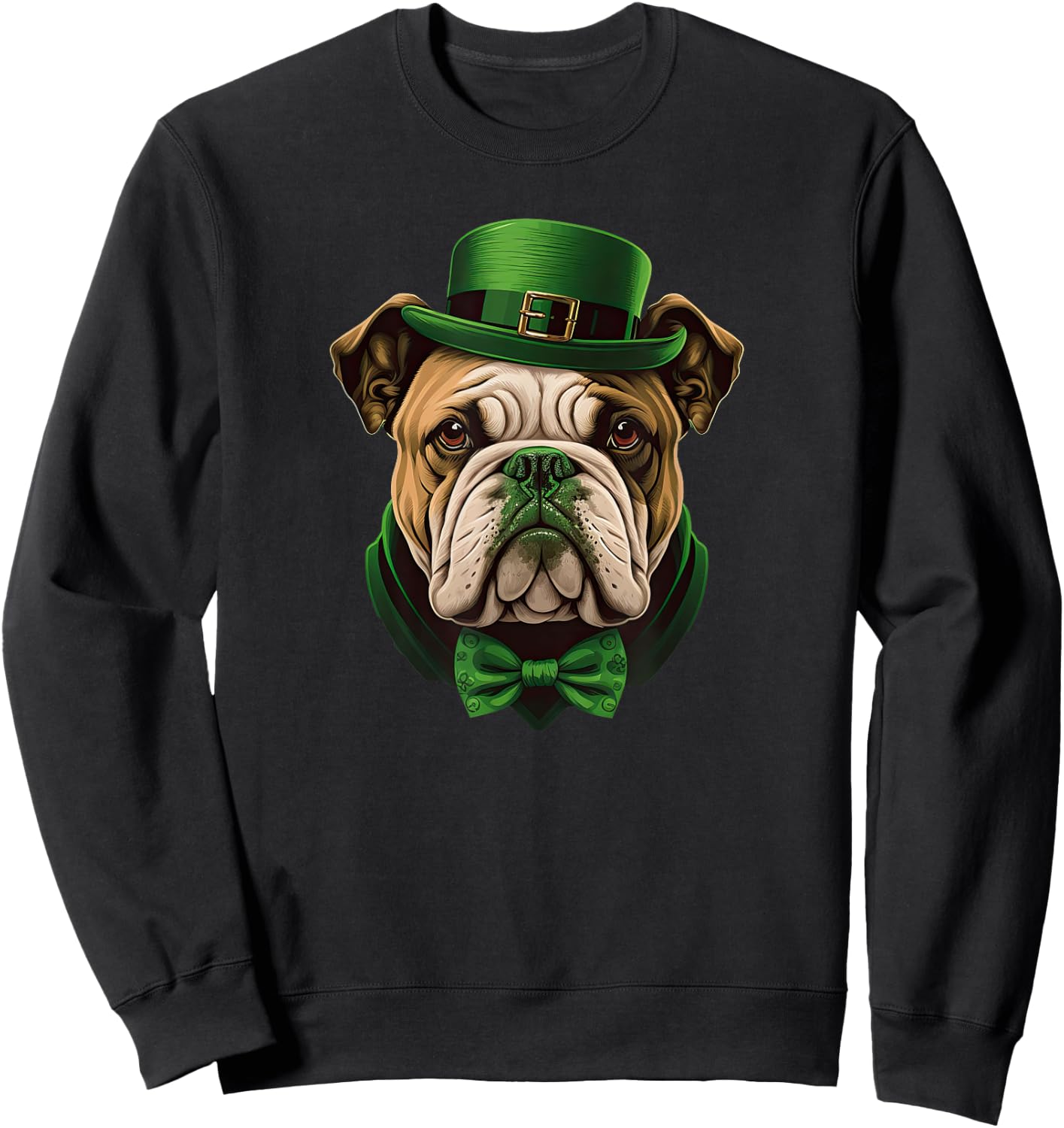 Funny Bulldog Dog St Patricks day irish Saint patrick Day Sweatshirt - Sweatshirt | Black