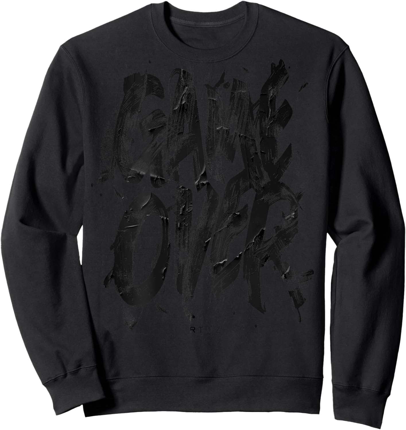Hip Hop Vintage Hipster Edgy Urban Y2K Back Print Streetwear Sweatshirt - Sweatshirt | Black