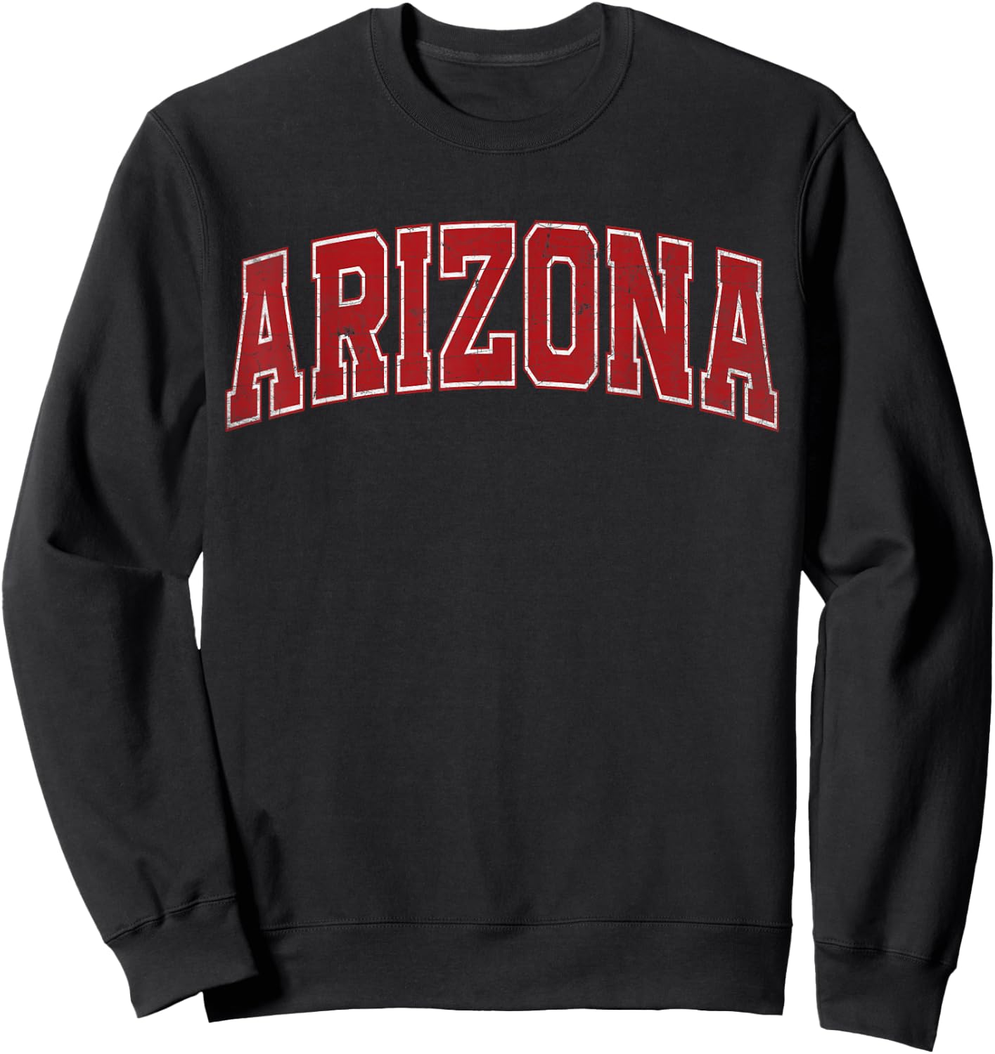 Arizona Retro Red Vintage Text Sweatshirt - Sweatshirt | Black