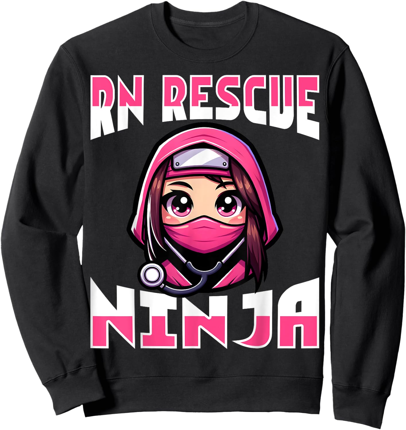 RN Rescue Ninja - Men Women Registered Nurse Nursing Gifts Sweatshirt - Sweatshirt | Black