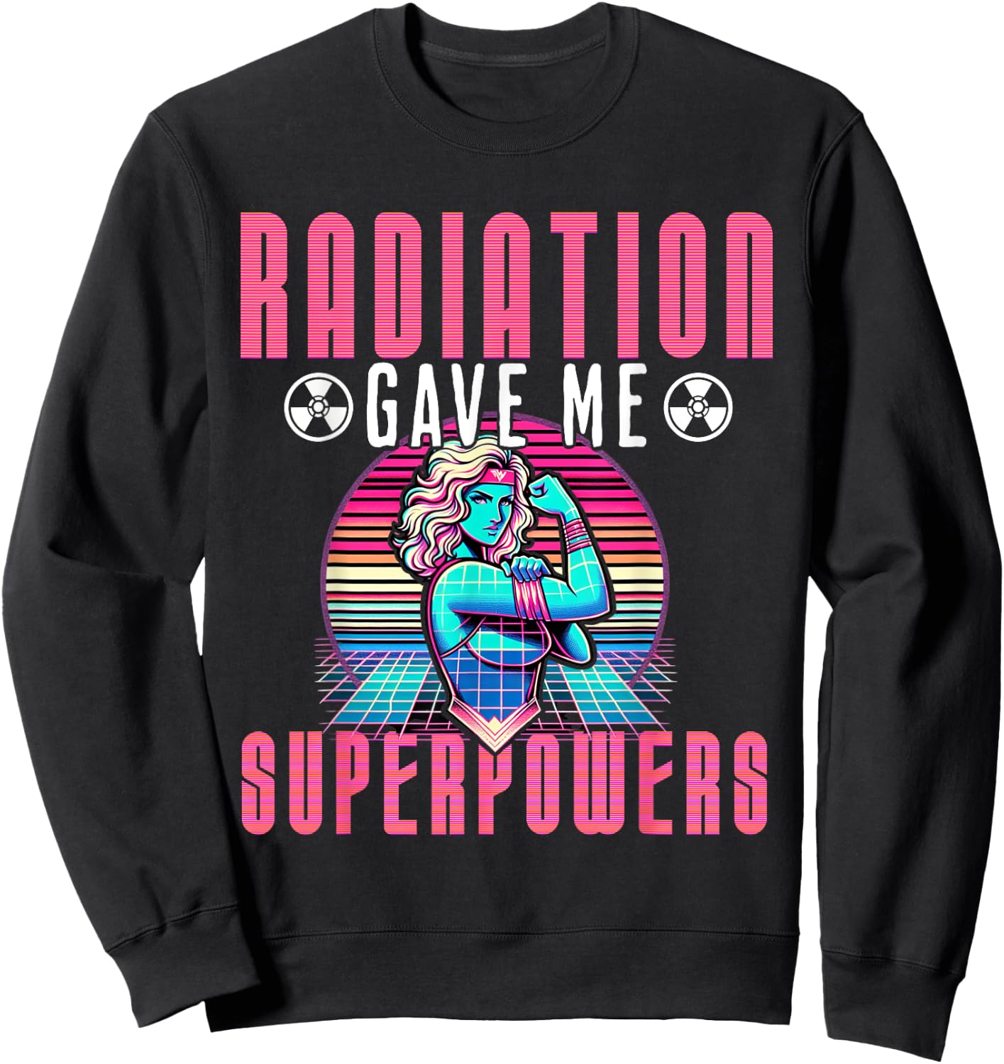 Cancer Designs by MCG.Co -Adult Cancer Awareness - Black, Small, Short Sleeve, Modern Classic, , Cartoon Text Sweatshirt - Sweatshirt | Black