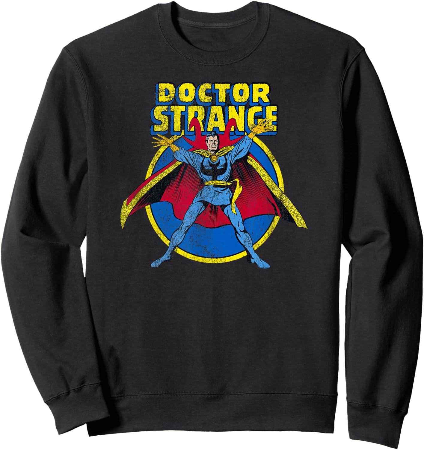 Marvel Comics Retro Doctor Strange Vintage Sorcerer Logo Sweatshirt - Sweatshirt | Black