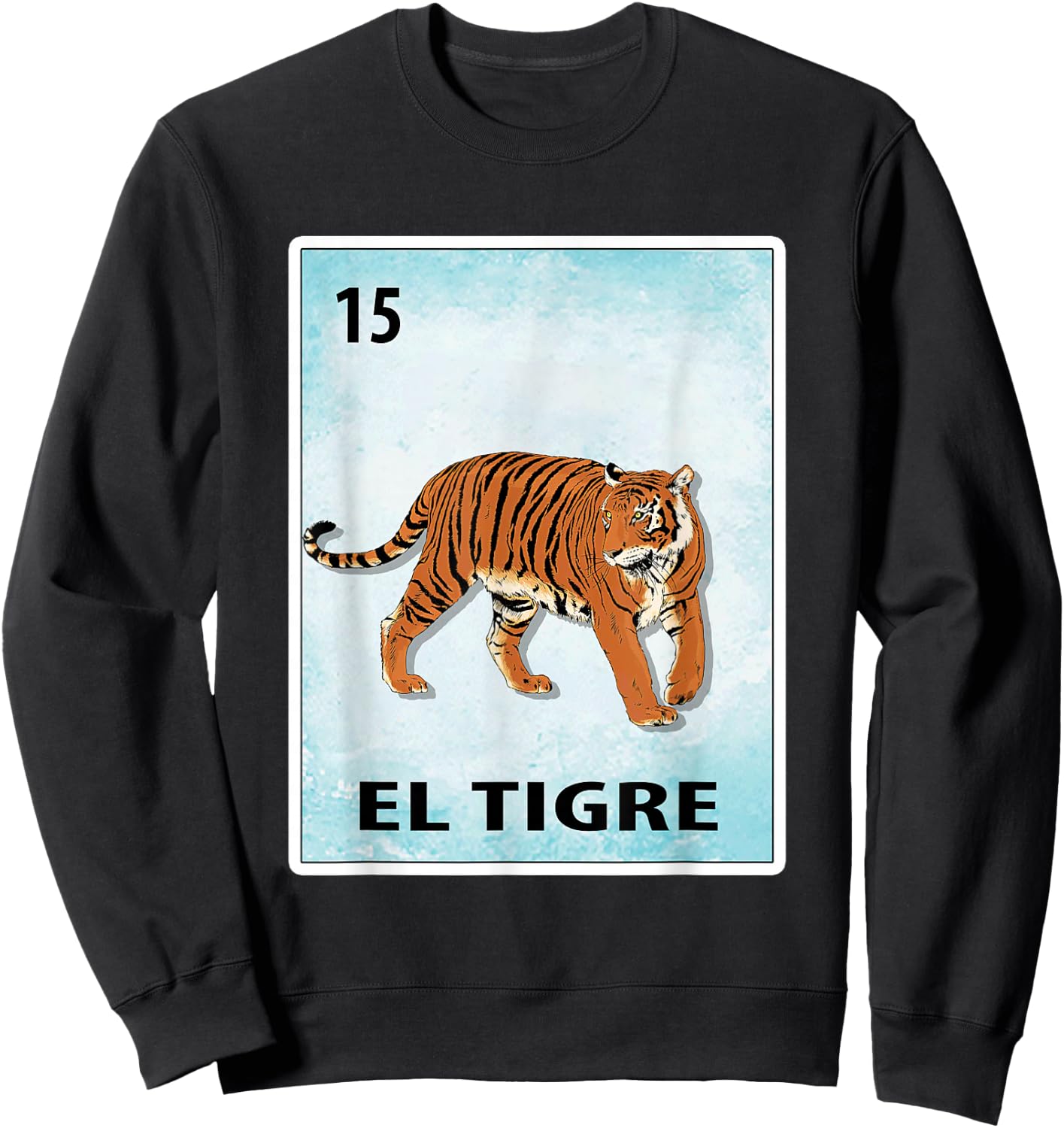 El Tigre Mexican Tiger Cards Sweatshirt - Sweatshirt | Black