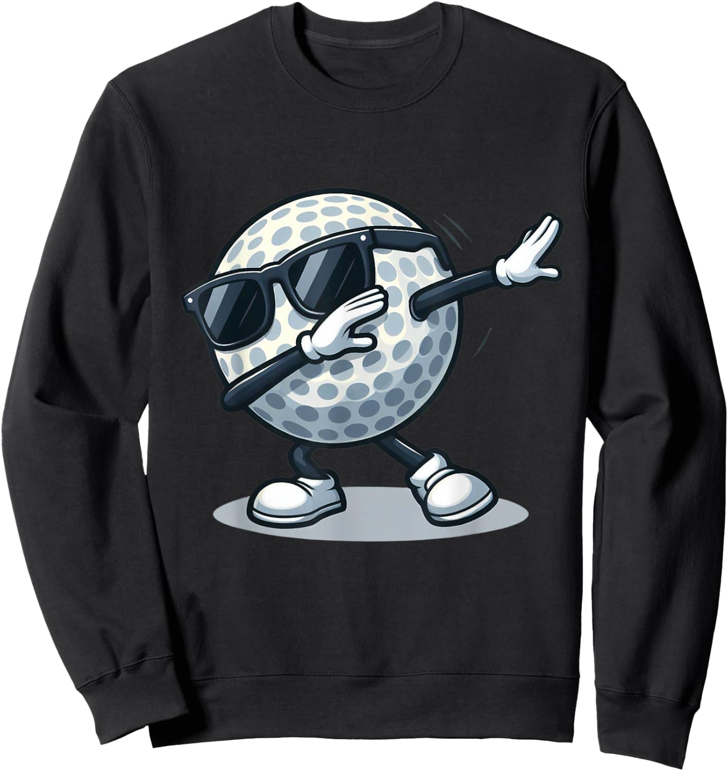 Dabbing Golf Ball Shirt Funny Boys Men Women Sports Player Sweatshirt - Sweatshirt | Black