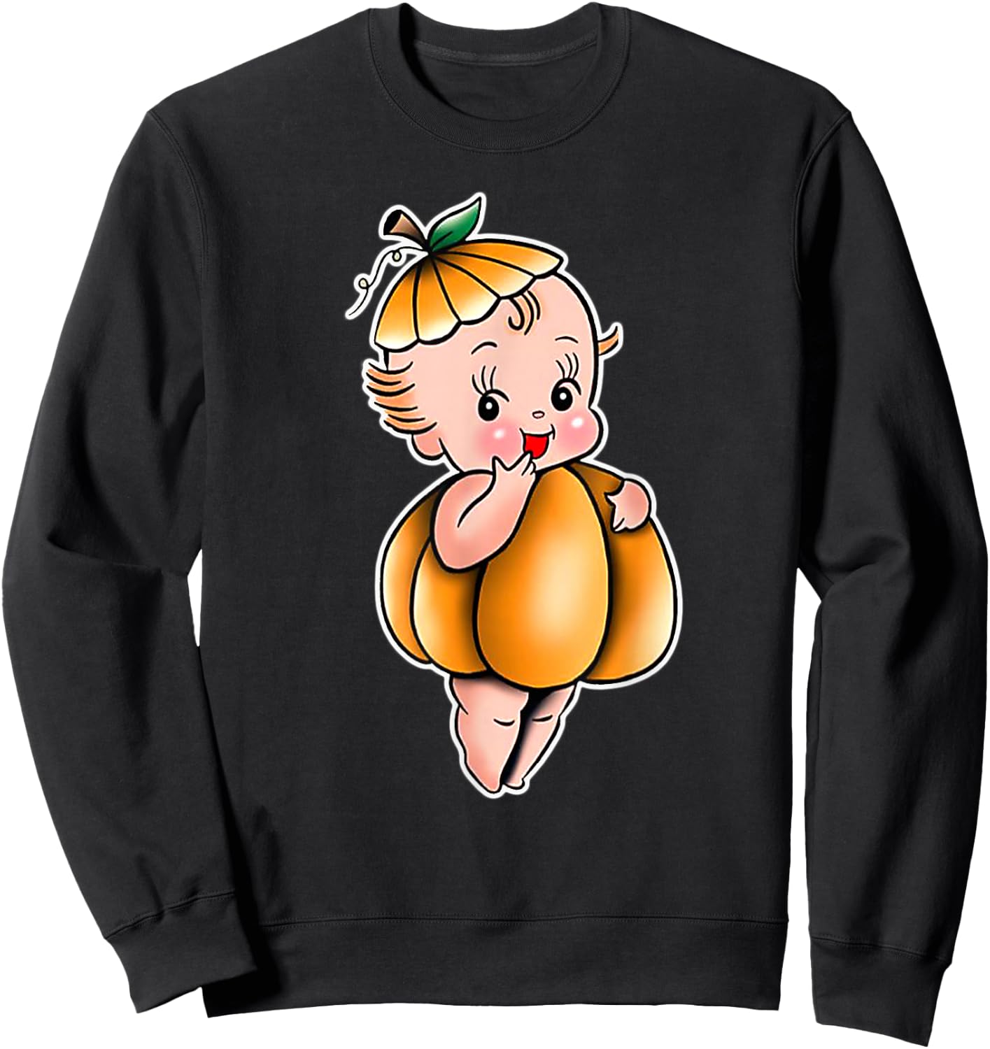 Kewpie Baby Pumpkin Sweatshirt - Sweatshirt | Black