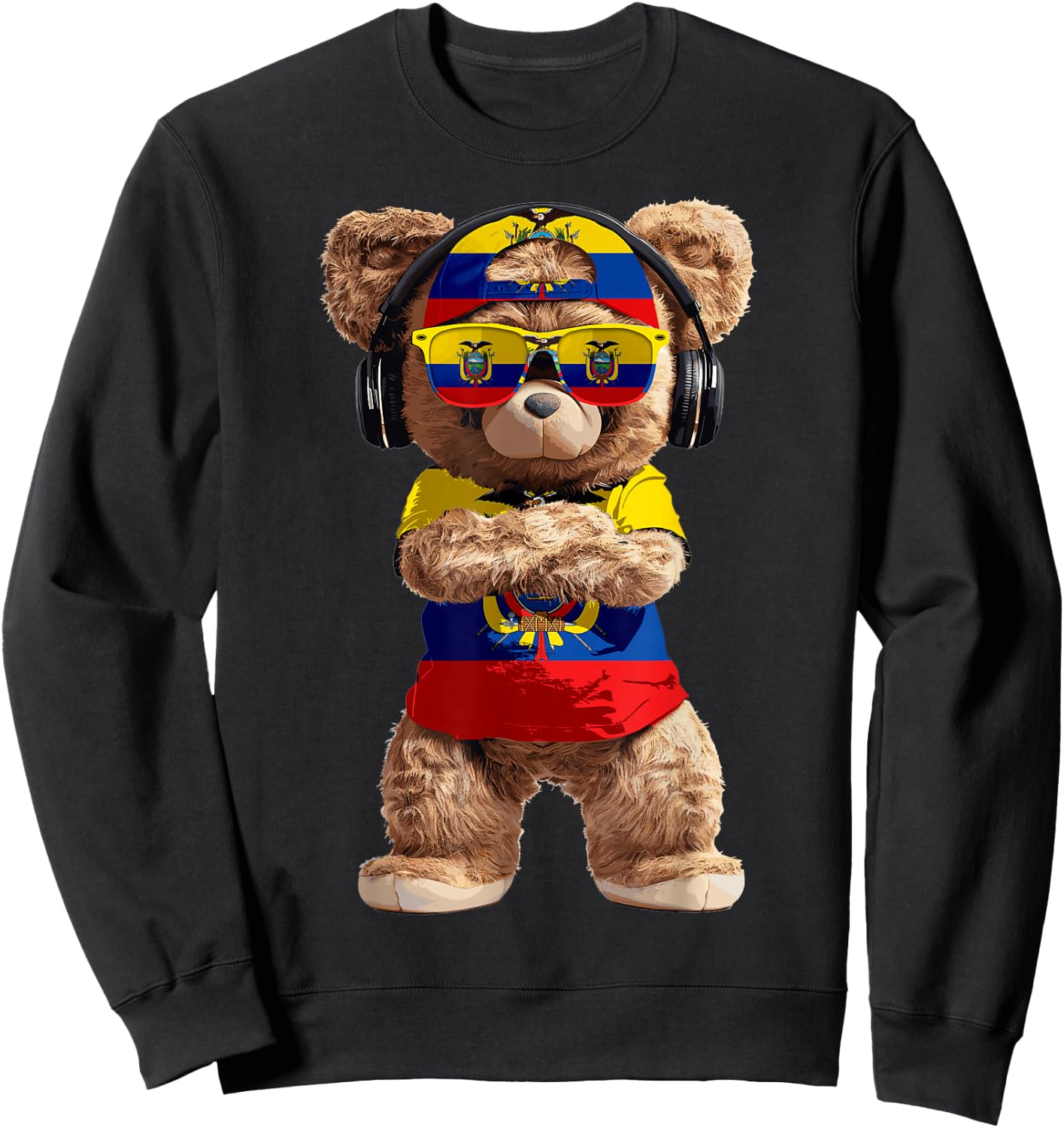 Ecuador Flag Souvenirs Bear Outfit Products Ecuadorian Sweatshirt - Sweatshirt | Black