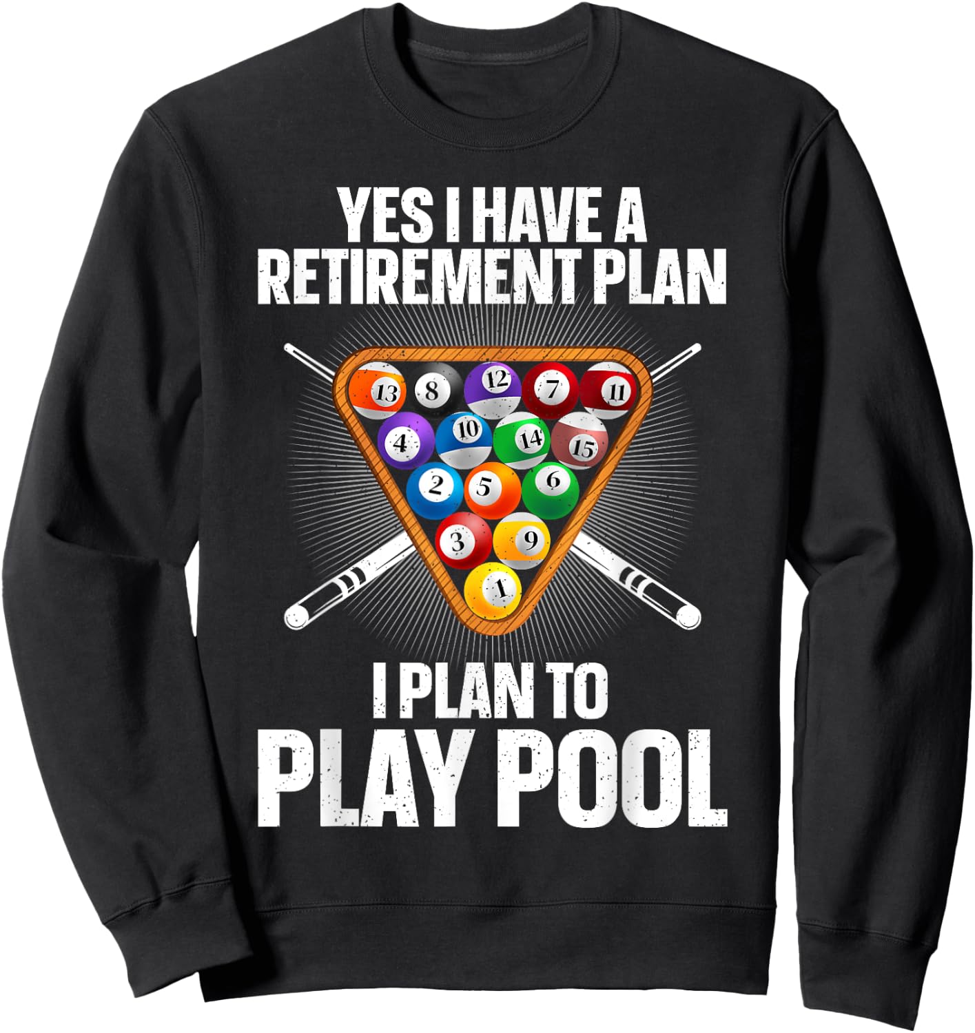 Cool Pool Design Women Billiards Lover Pool Player Sweatshirt - Sweatshirt | Black