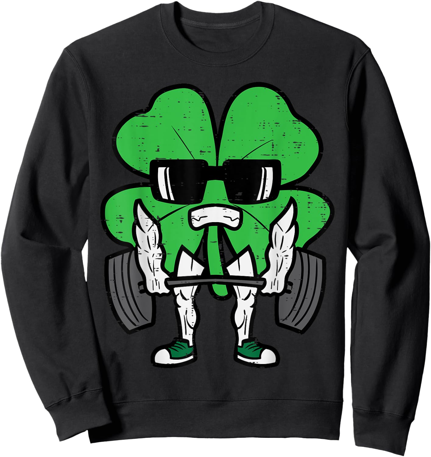 St Patricks Day Weightlift Saint Paddys Gym Men Women Kids Sweatshirt - Sweatshirt | Black