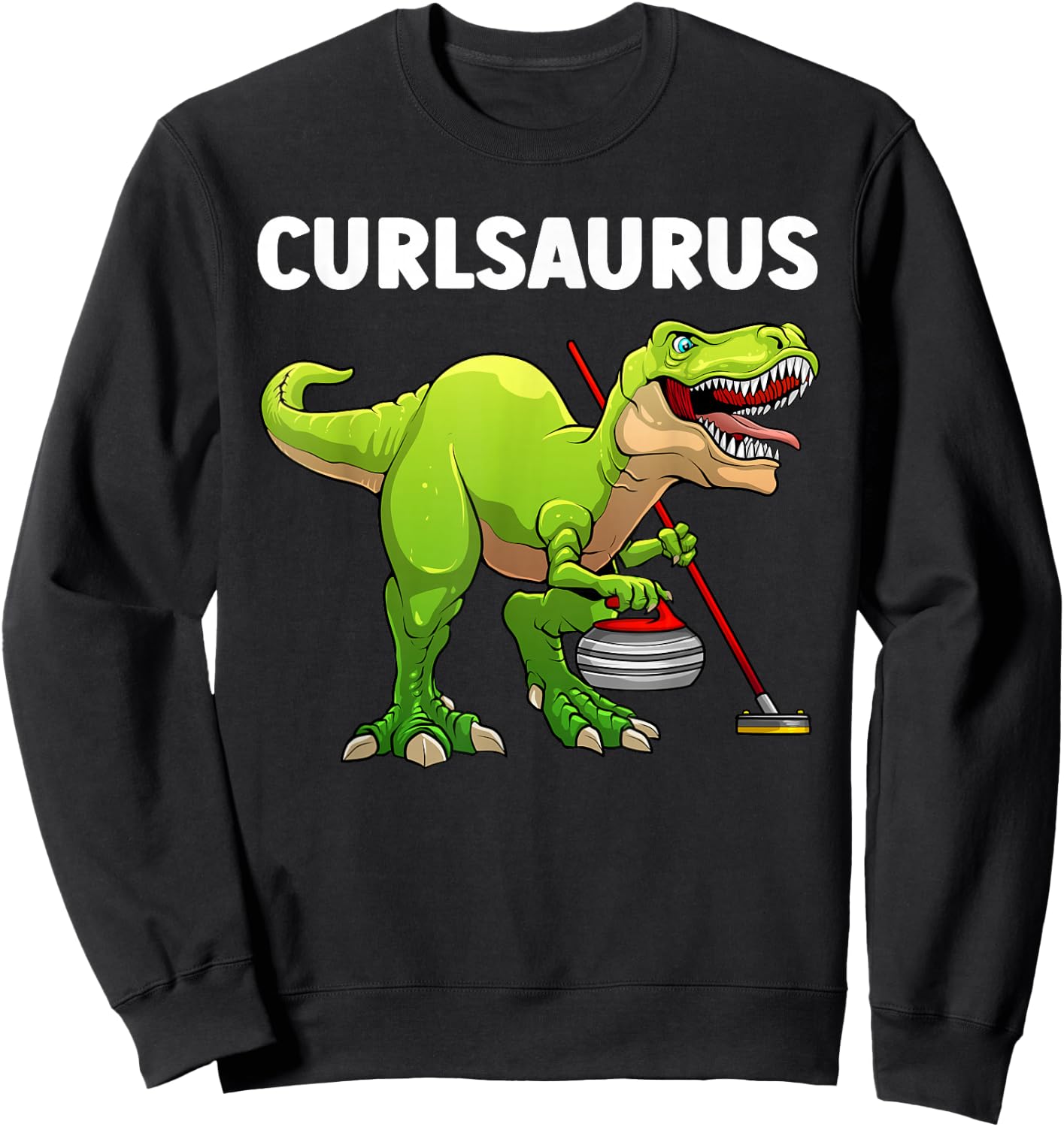 Funny Curling Art Women Curler Curling Sport Lover Sweatshirt - Sweatshirt | Black