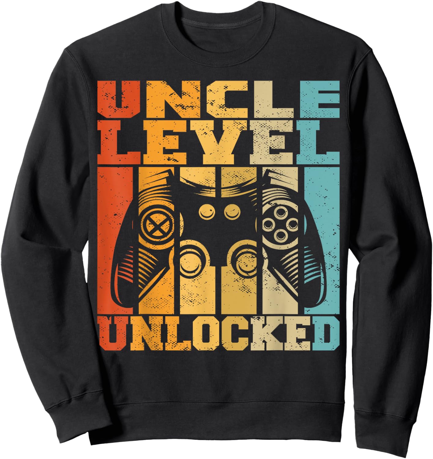 Uncle Level Unlocked Baby Announcement Uncle Gamer Sweatshirt - Sweatshirt | Black