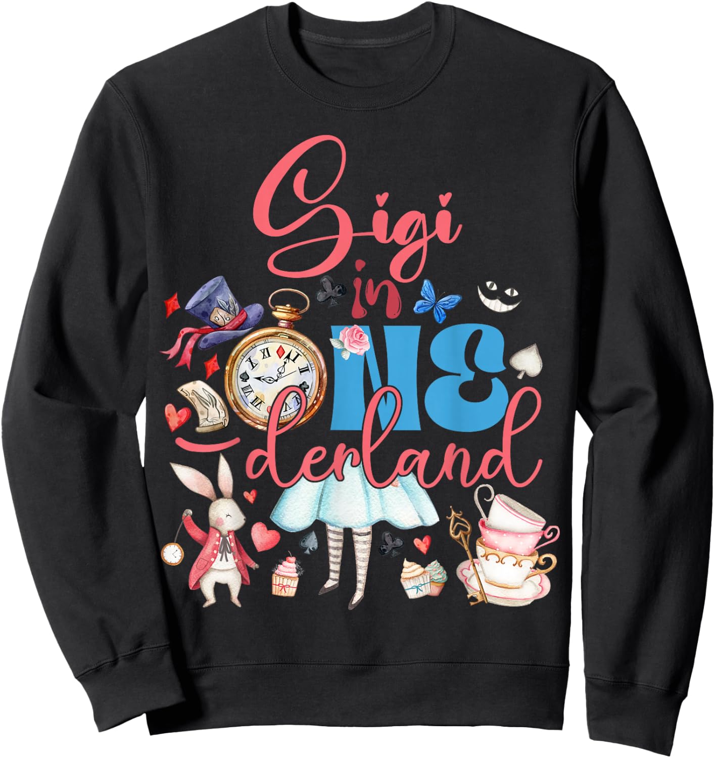 Alice Gigi in ONEderland Birthday Family Sweatshirt - Sweatshirt | Black