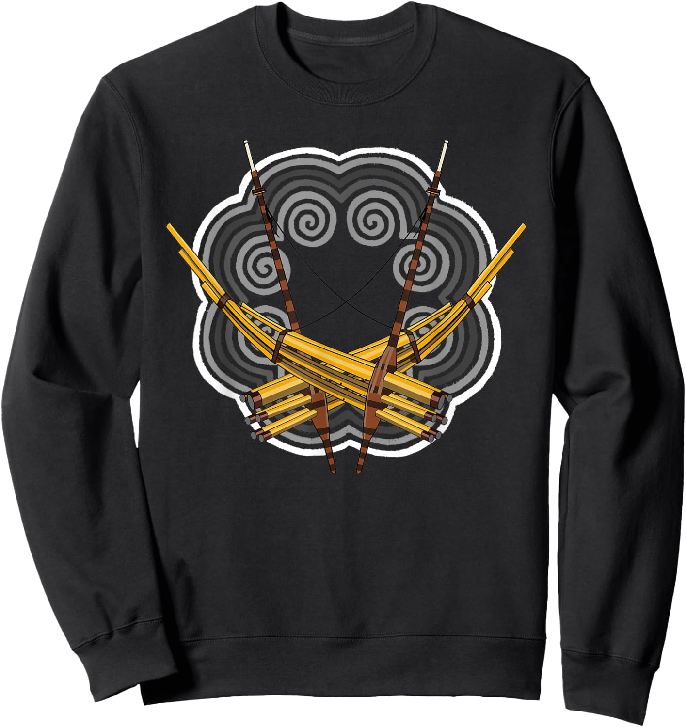Hmong Hmoob Qeej Sweatshirt - Sweatshirt | Black