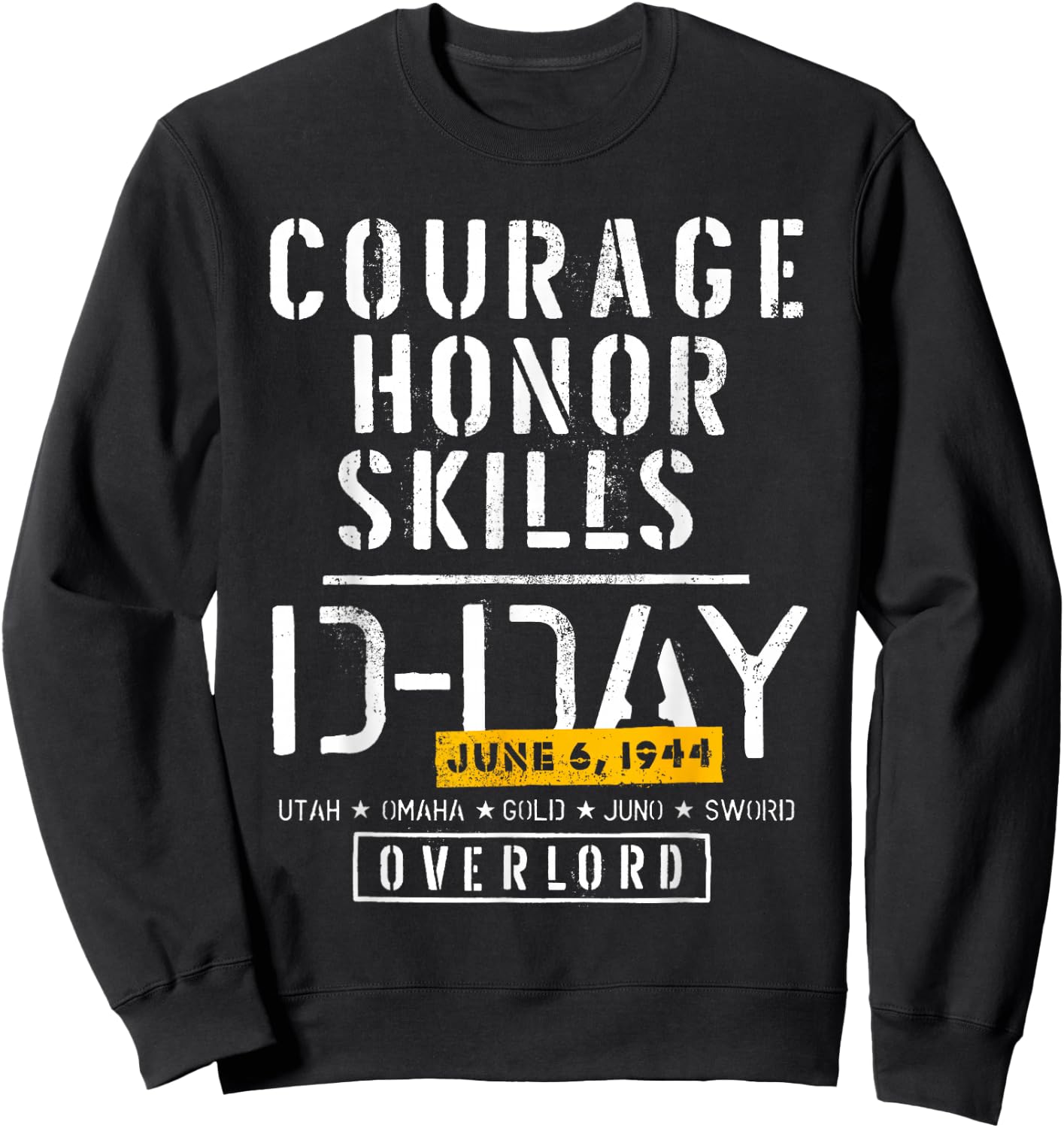 D-Day Overlord Normandy Landing 1944 Remembrance Sweatshirt - Sweatshirt | Black