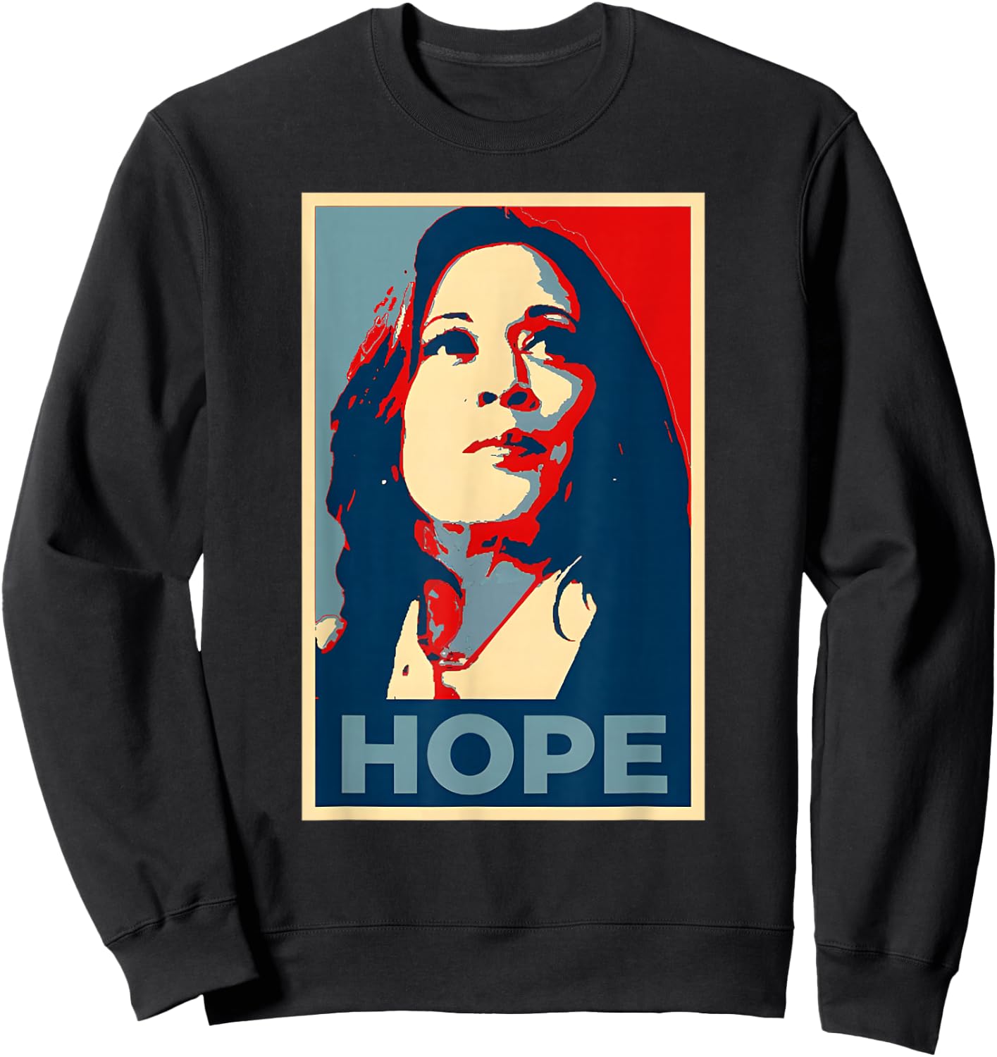 Vintage HOPE We're With Her Kamala Harris 2024 Obama Poster Sweatshirt - Sweatshirt | Black