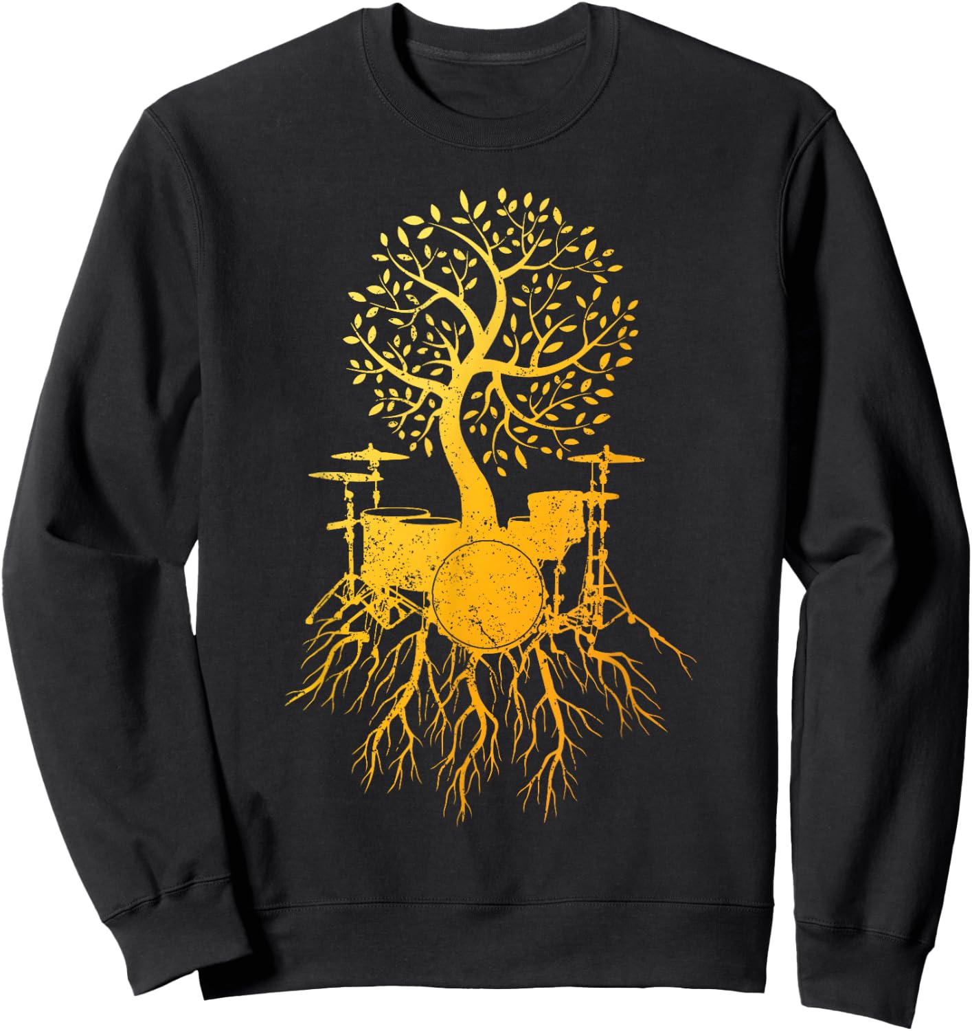Cool Drum Set Art Women Drummer Music Drumming Lover Sweatshirt - Sweatshirt | Black