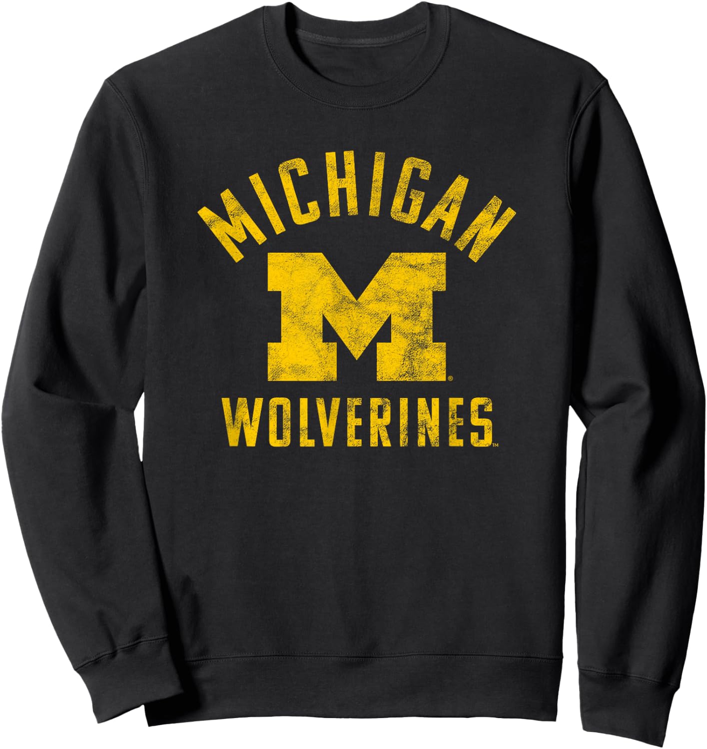 University of Michigan Wolverines U of M Large Sweatshirt - Sweatshirt | Black