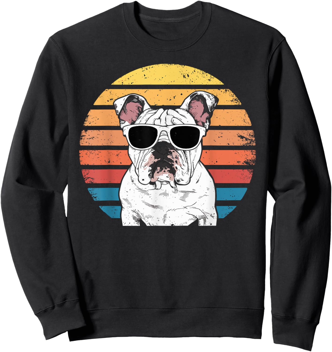 Vintage English Bulldog Sweatshirt - Sweatshirt | Black