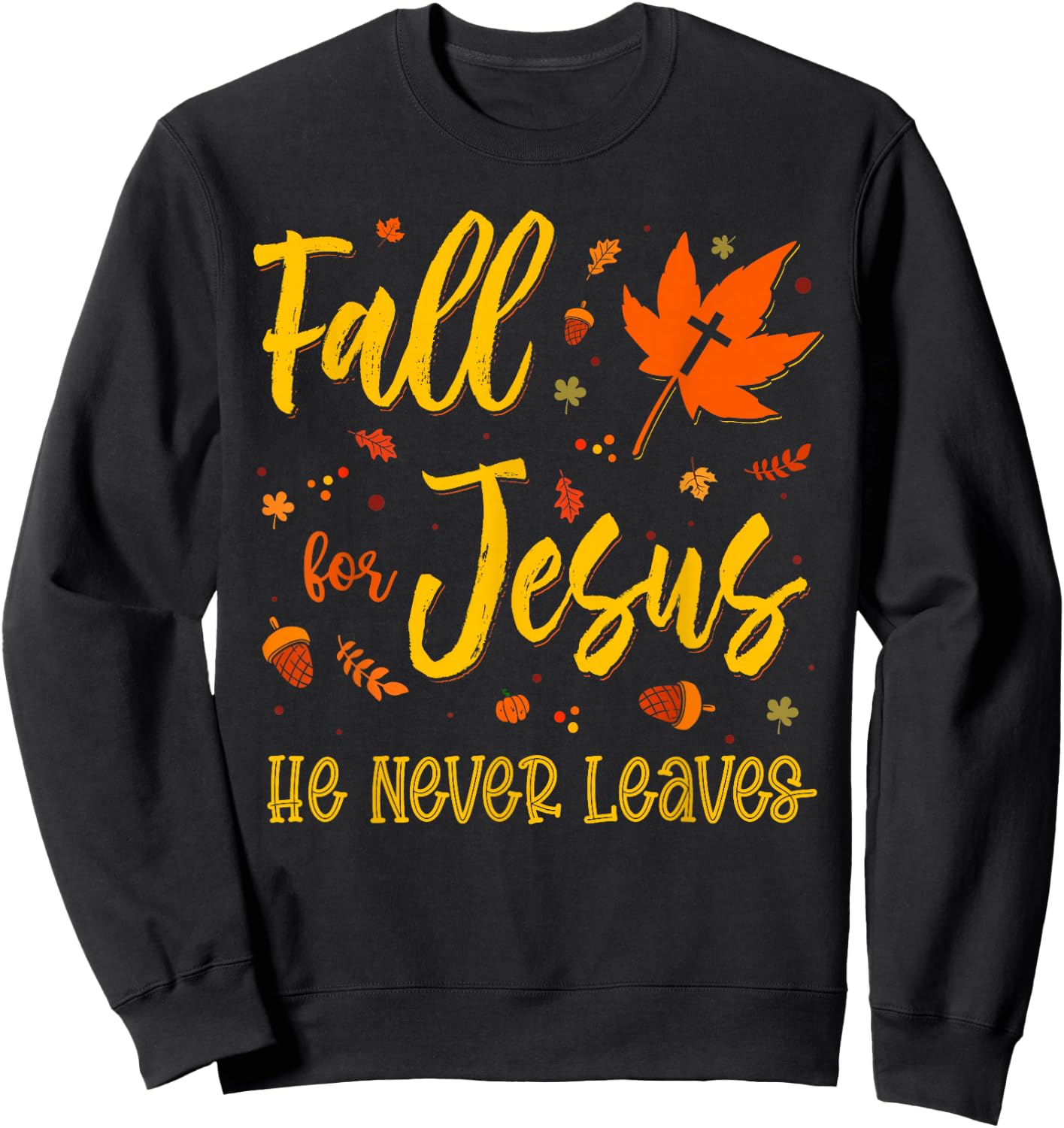 Christian Sayings Thanksgiving Halloween Jesus Religious Sweatshirt - Sweatshirt | Black