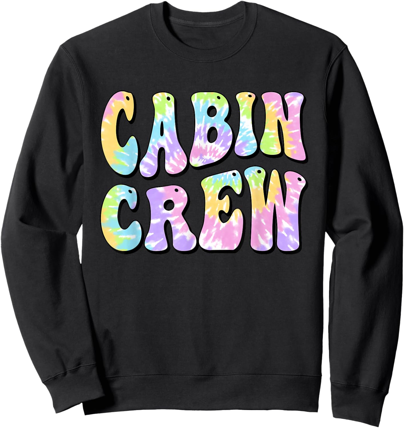 Cabin Crew Summer Mountain Lake Vacation Women Girl Kids Sweatshirt - Sweatshirt | Black