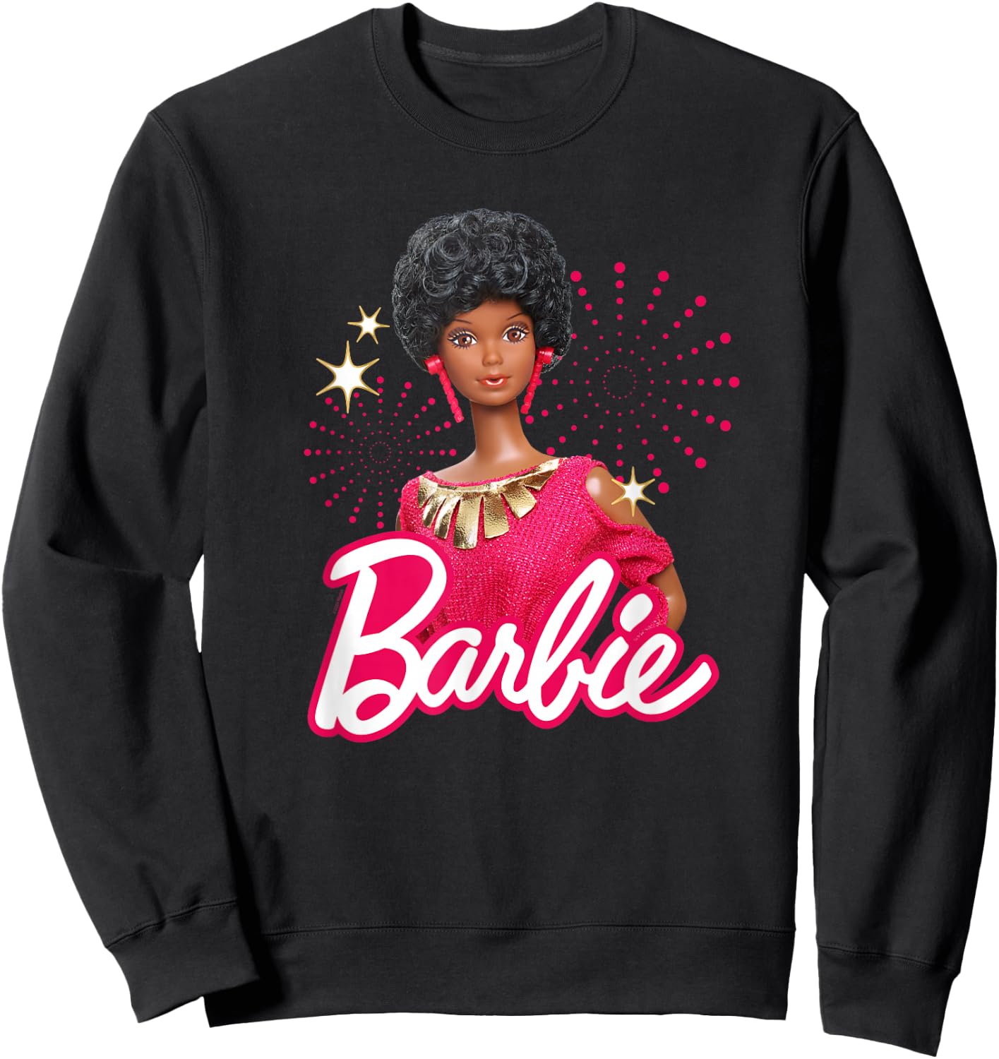 Barbie - 1980's Black Barbie and Logo Sweatshirt - Sweatshirt | Black